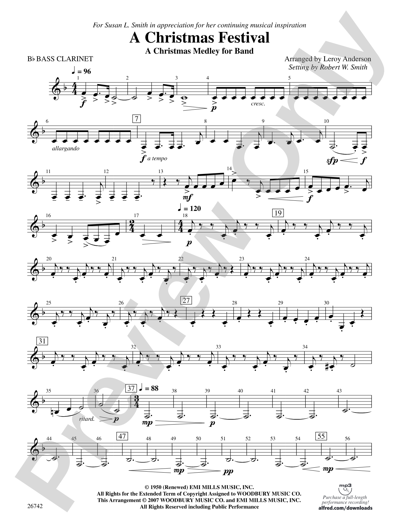A Christmas Festival: B-flat Bass Clarinet