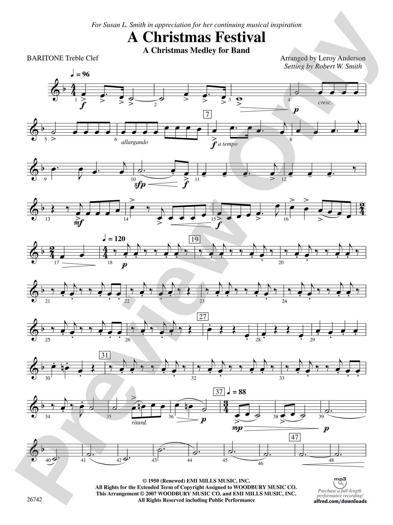 A Christmas Festival: Baritone T.C.