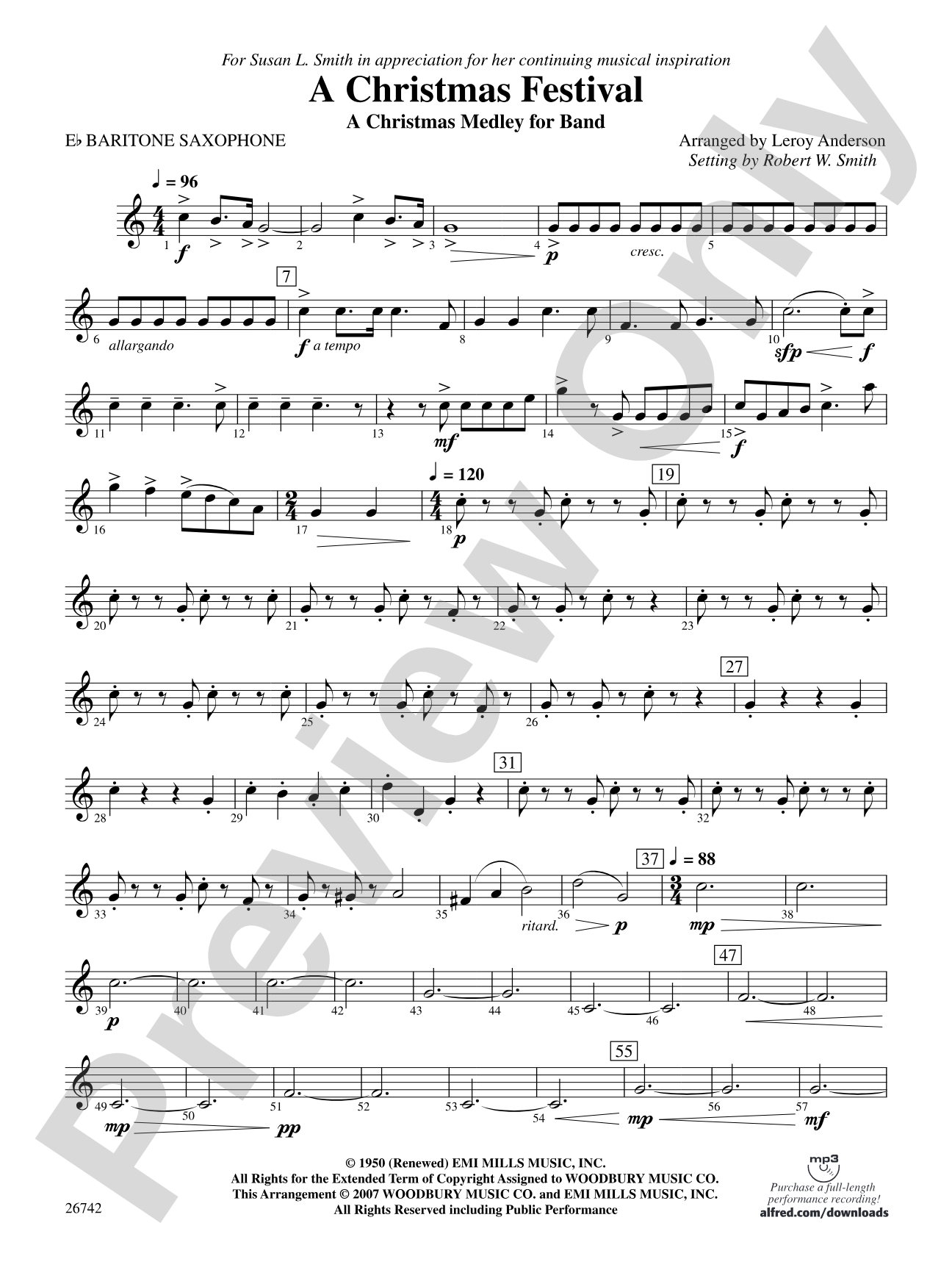 A Christmas Festival: E-flat Baritone Saxophone