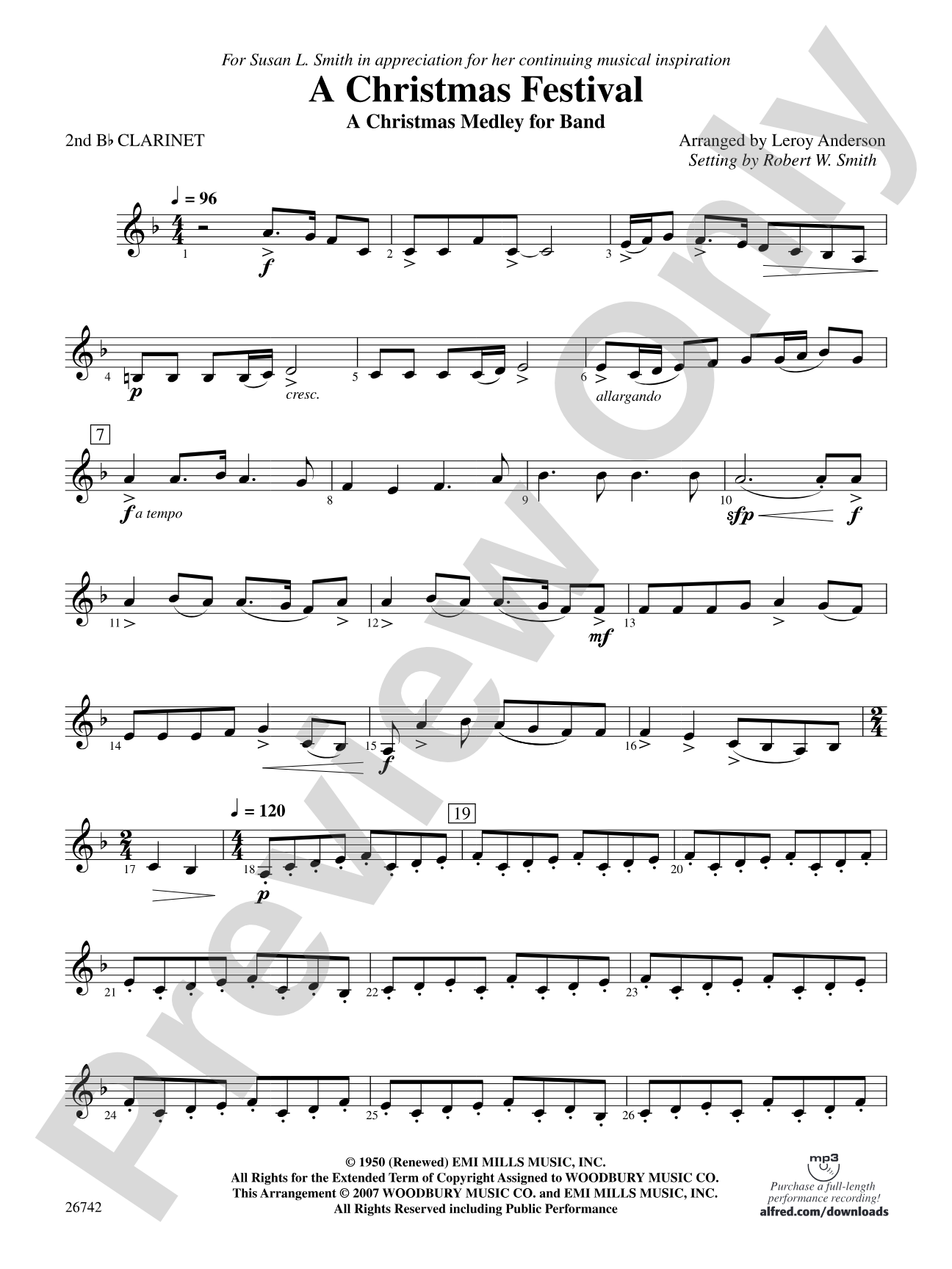 A Christmas Festival: 2nd B-flat Clarinet