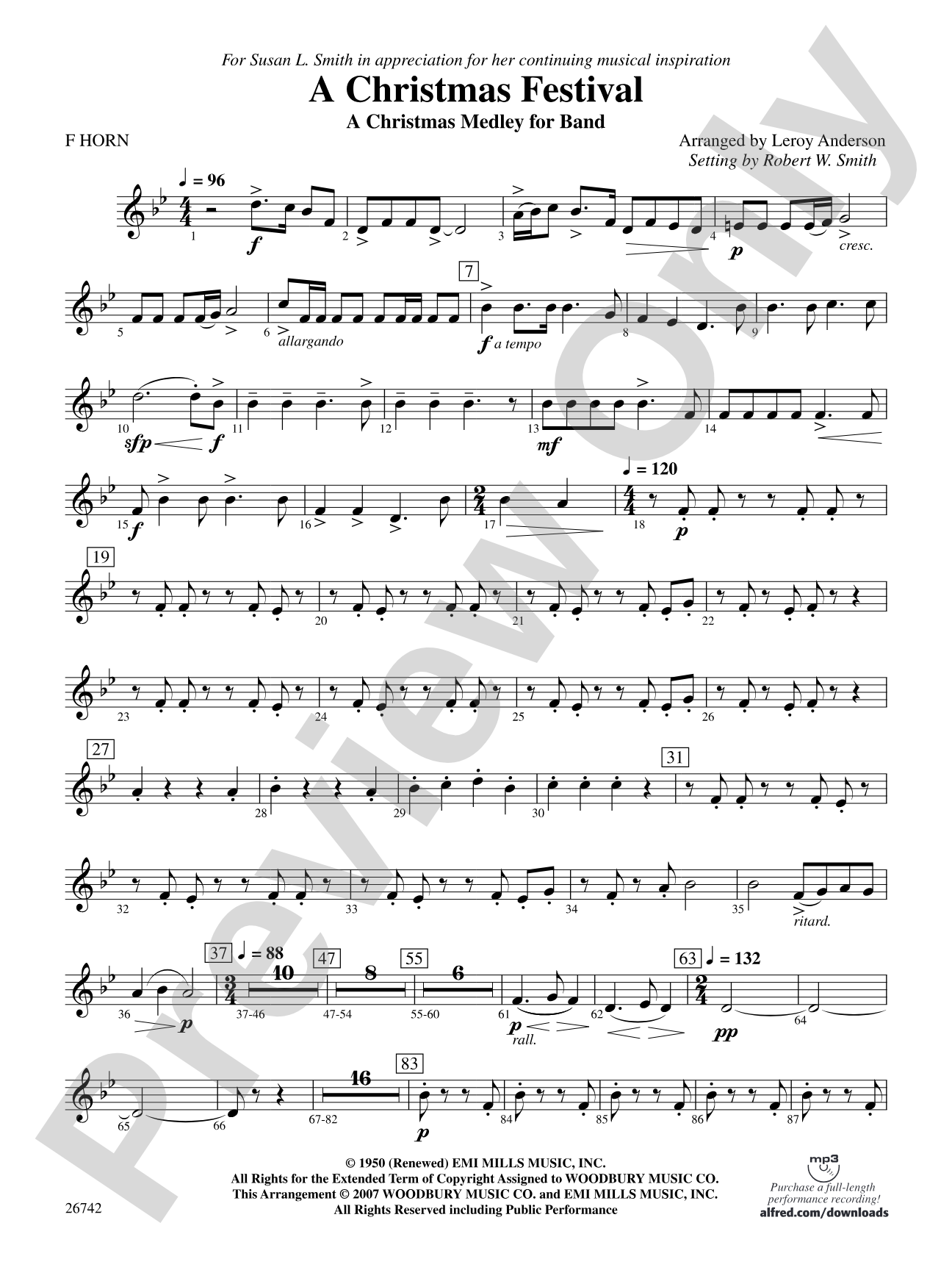 A Christmas Festival: 1st F Horn
