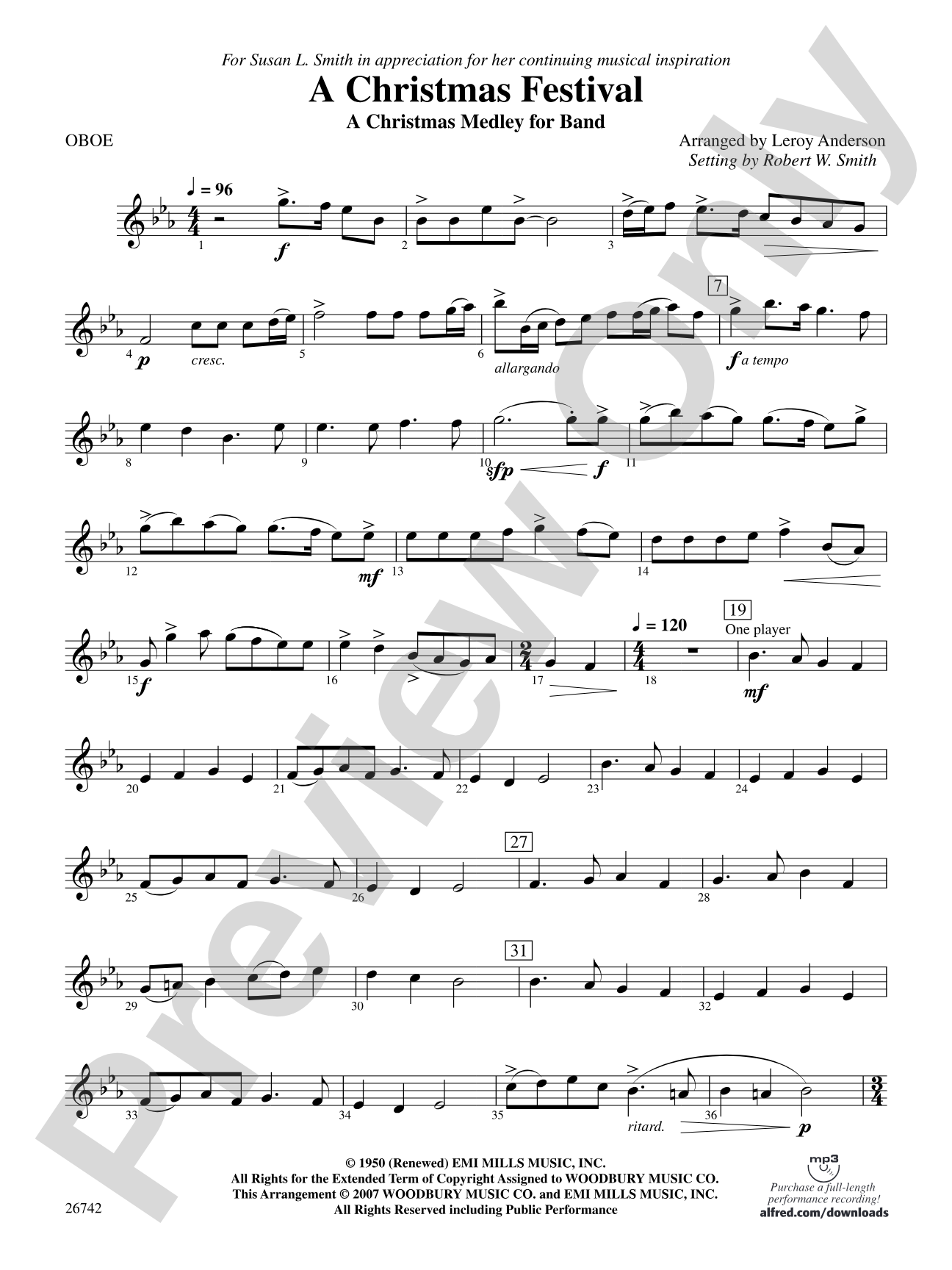 A Christmas Festival: Oboe