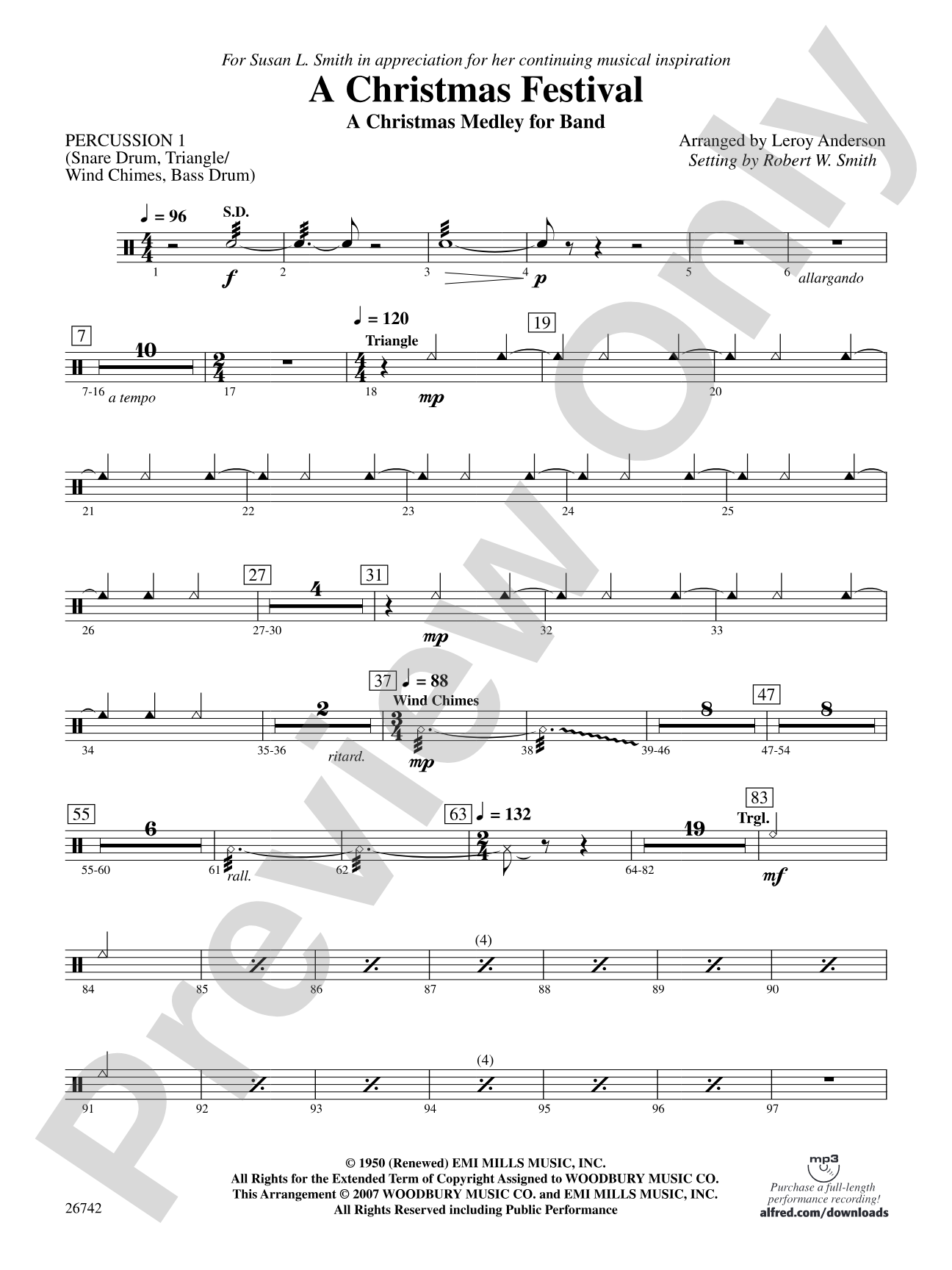 A Christmas Festival: 1st Percussion
