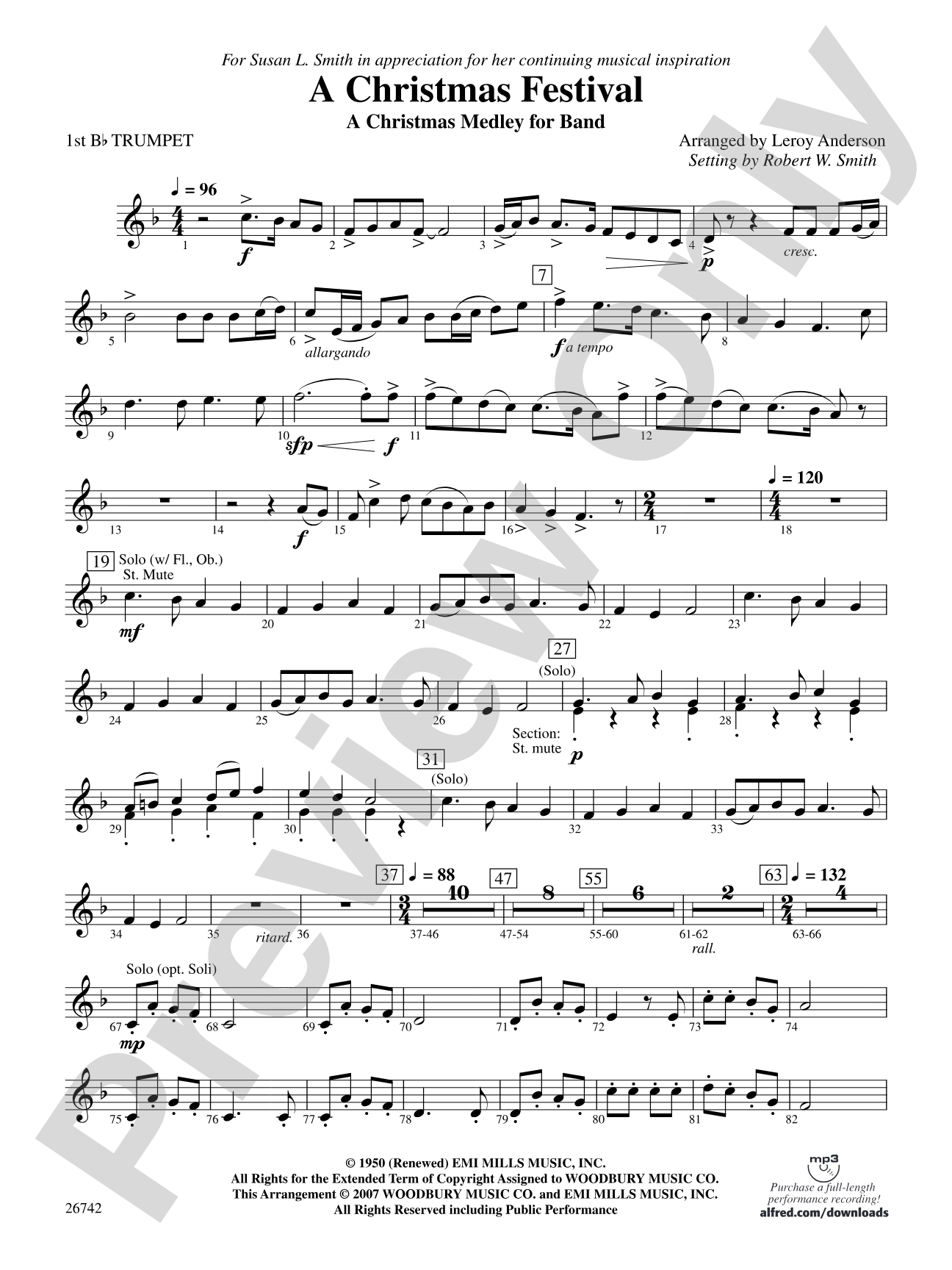 A Christmas Festival: 1st B-flat Trumpet