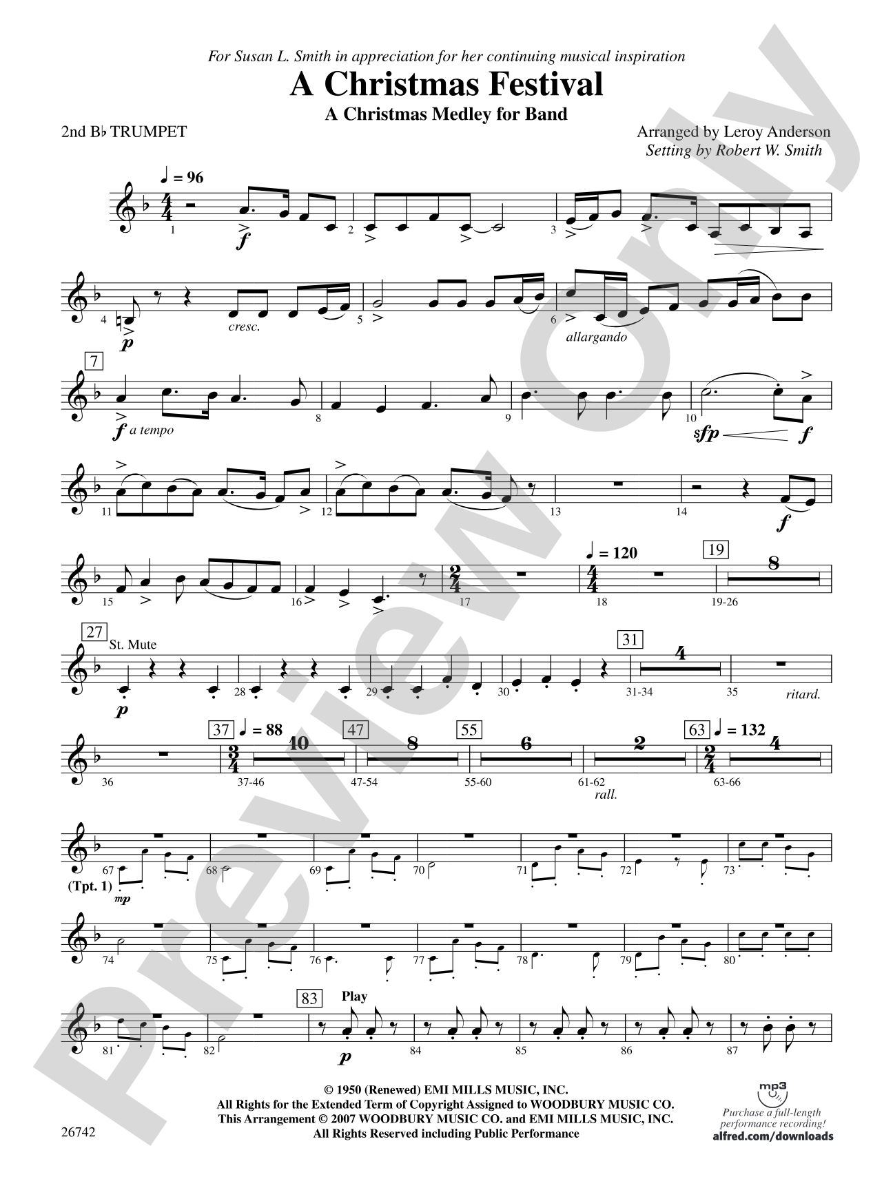 A Christmas Festival: 2nd B-flat Trumpet