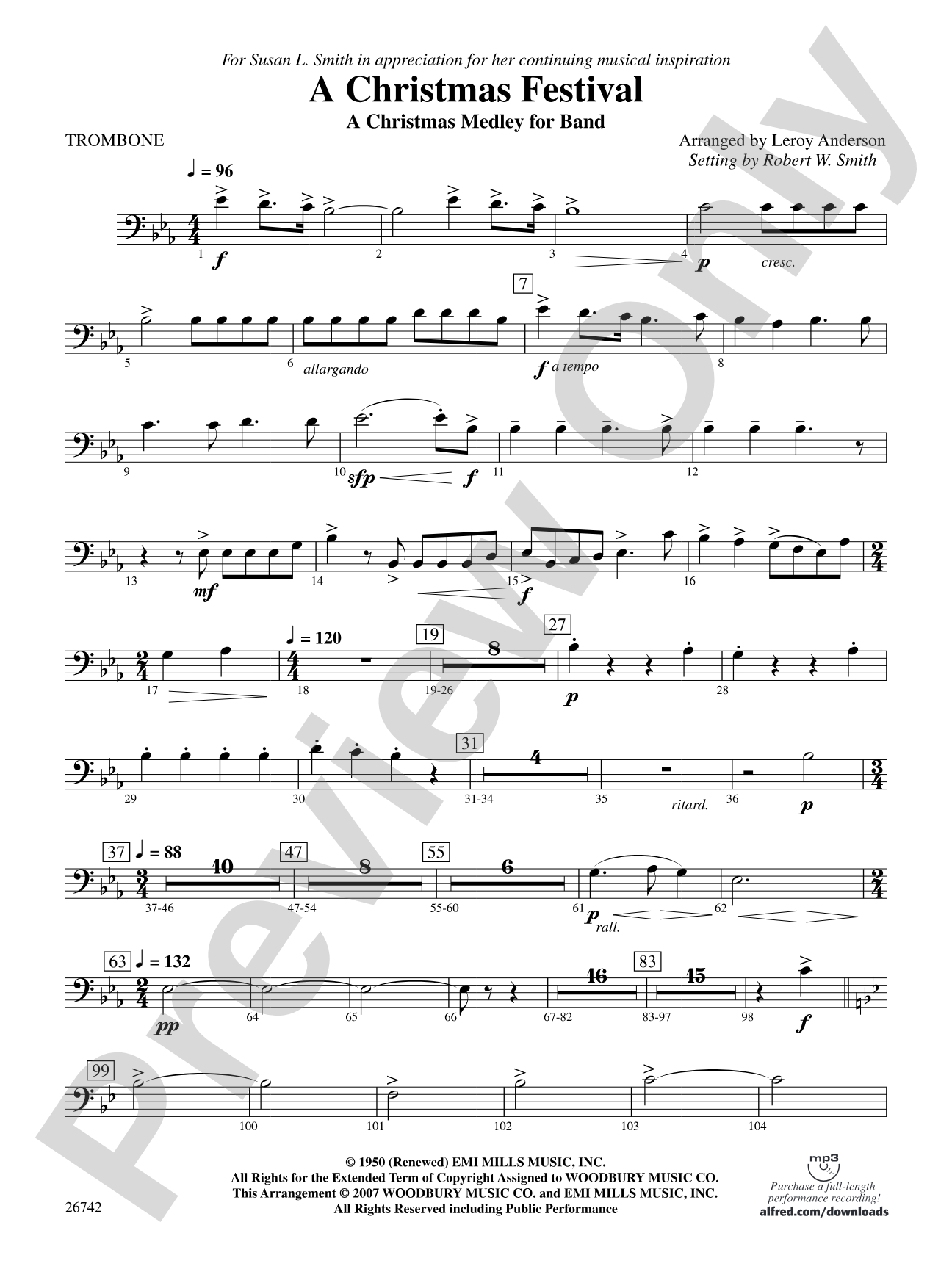 A Christmas Festival: 1st Trombone