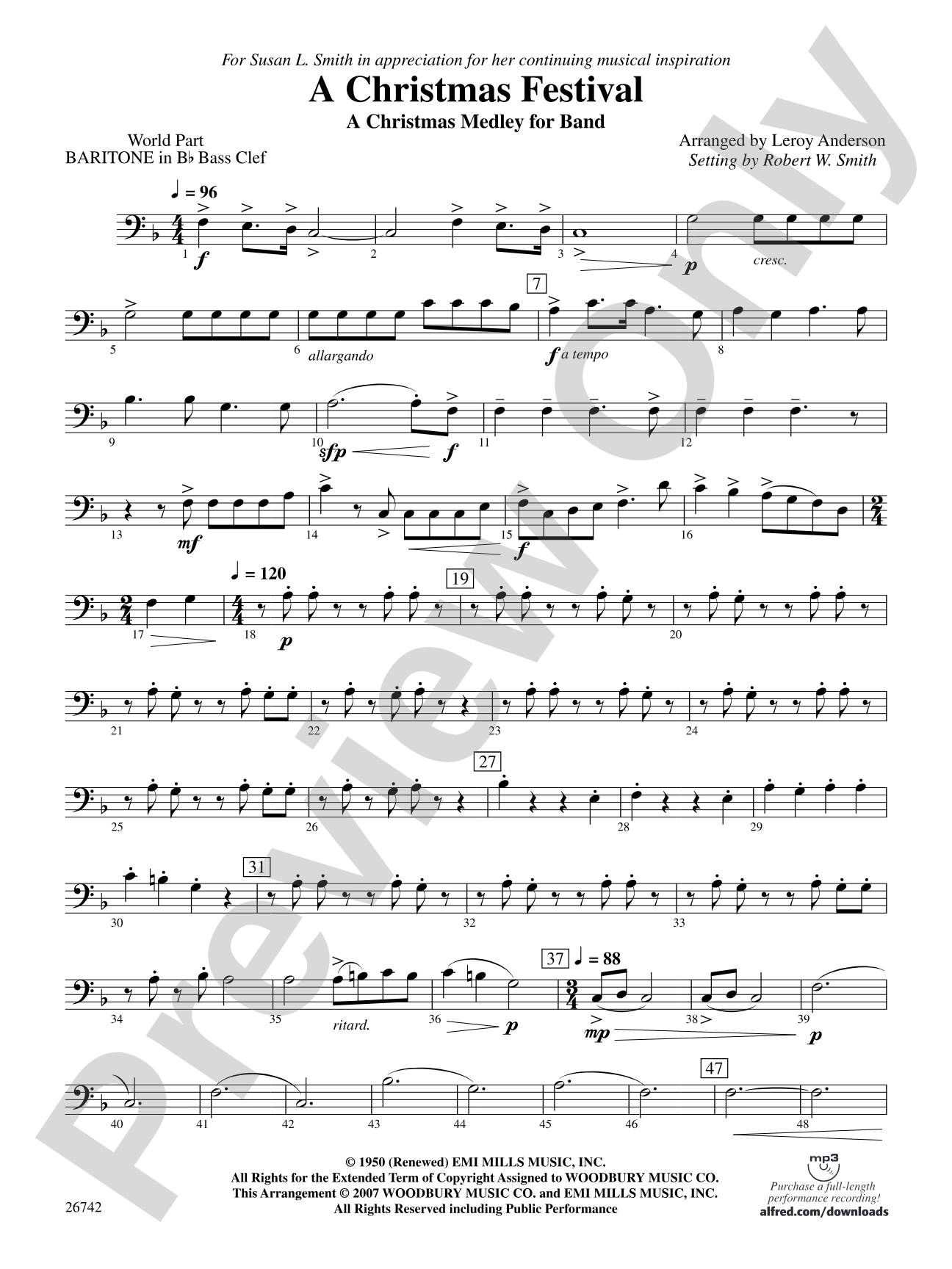 A Christmas Festival: (wp) B-flat Baritone B.C.
