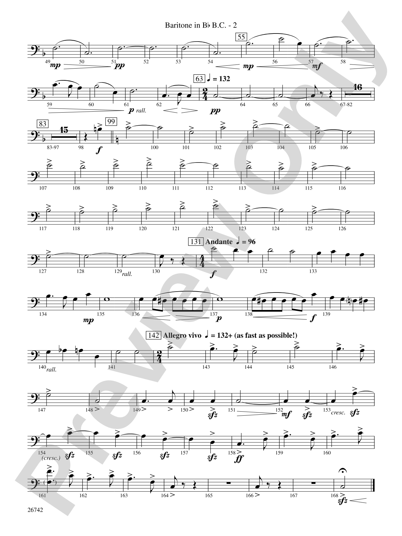 A Christmas Festival: (wp) B-flat Baritone B.C.