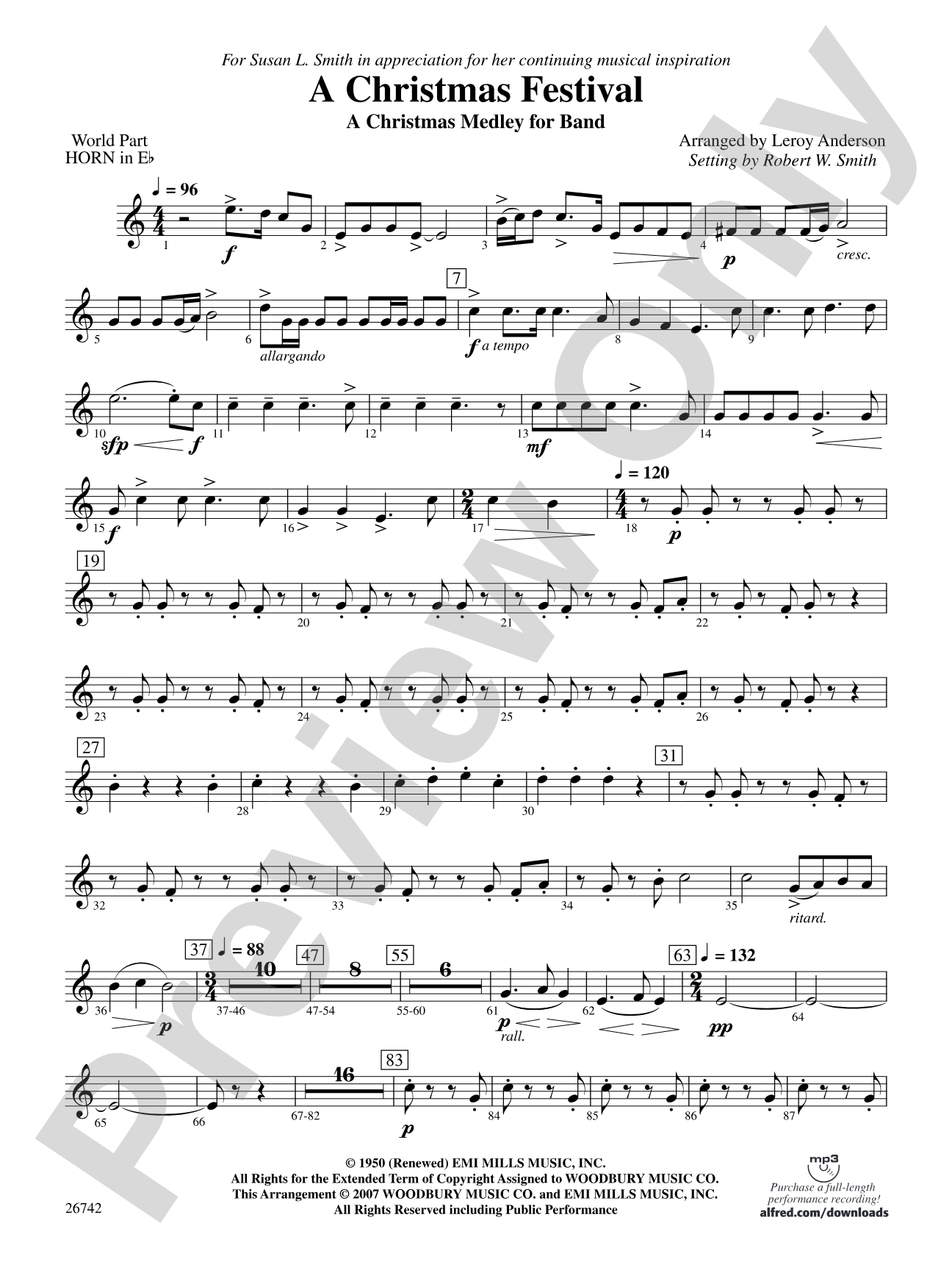 A Christmas Festival: (wp) 1st Horn in E-flat