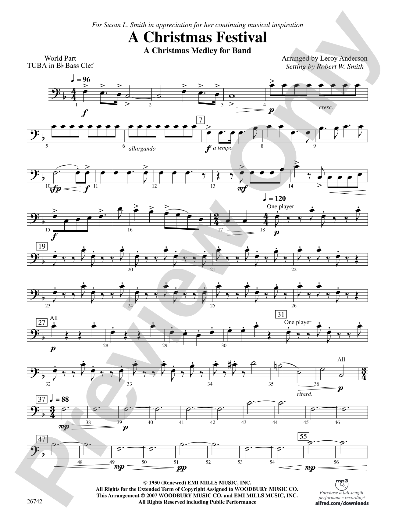 A Christmas Festival: (wp) B-flat Tuba B.C.