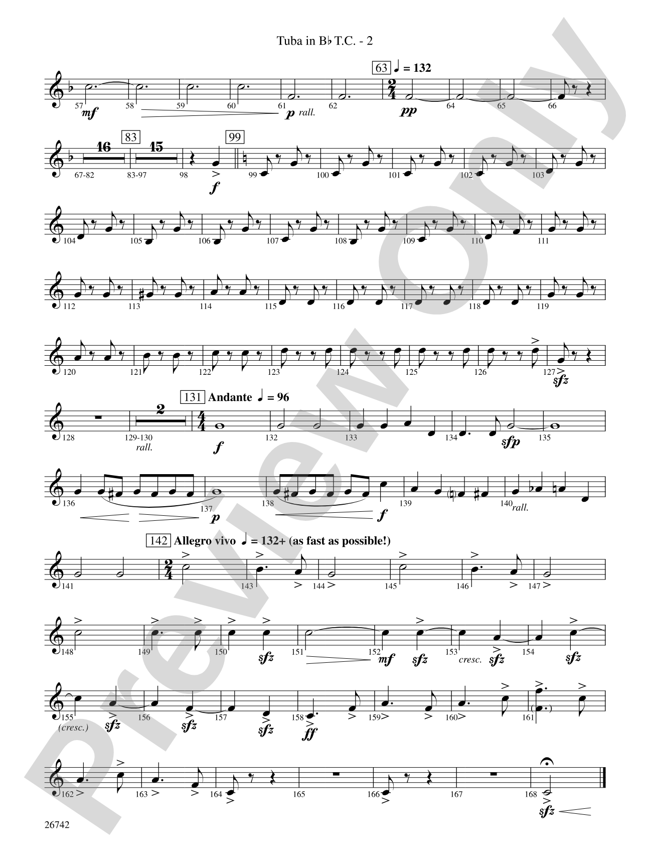 A Christmas Festival: (wp) B-flat Tuba T.C.