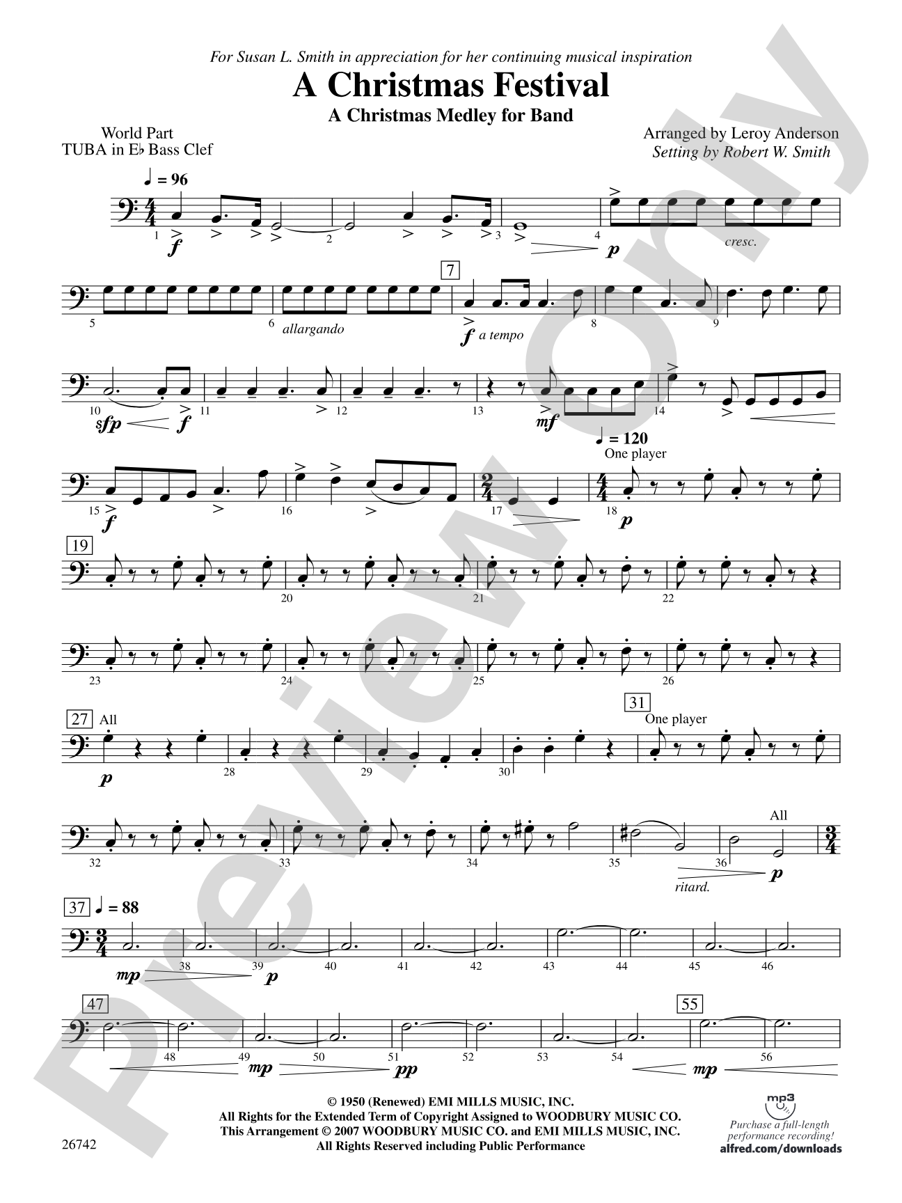 A Christmas Festival: (wp) E-flat Tuba B.C.