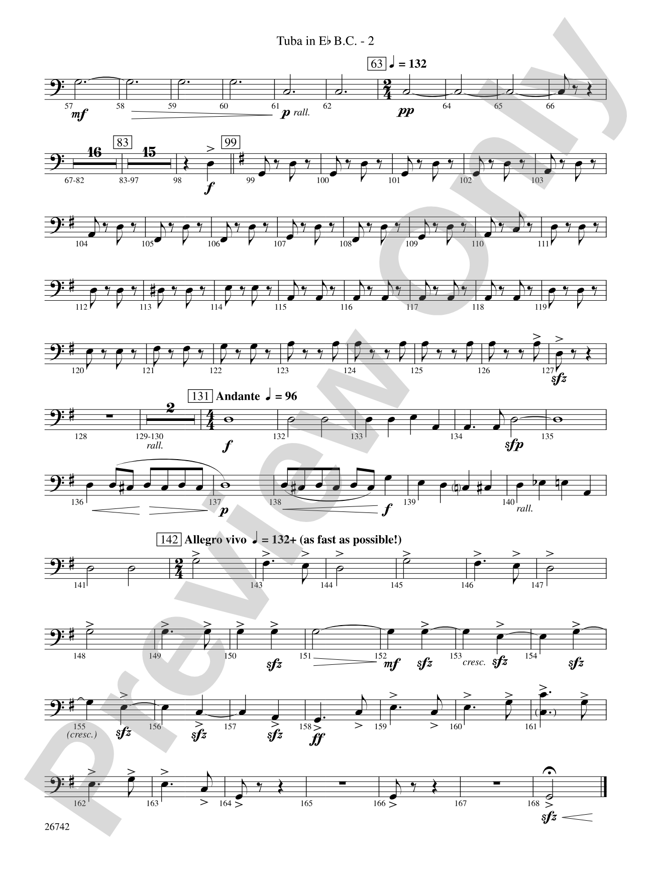 A Christmas Festival: (wp) E-flat Tuba B.C.