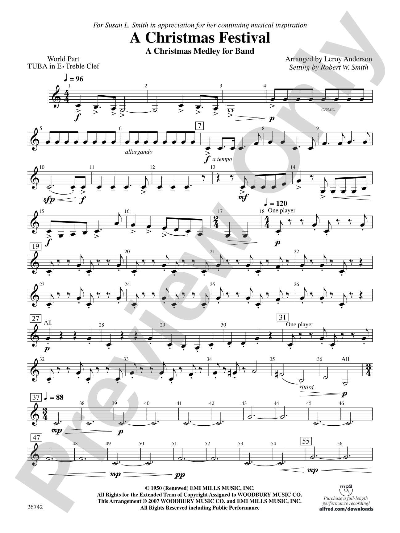 A Christmas Festival: (wp) E-flat Tuba T.C.