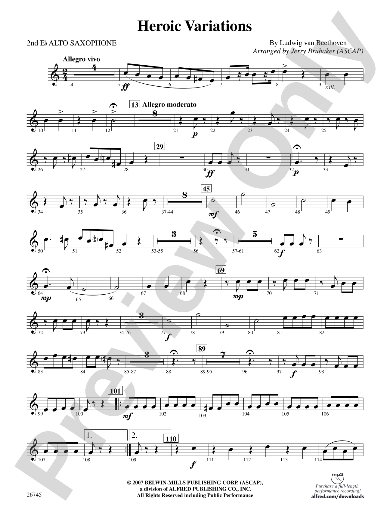 Heroic Variations: 2nd E-flat Alto Saxophone