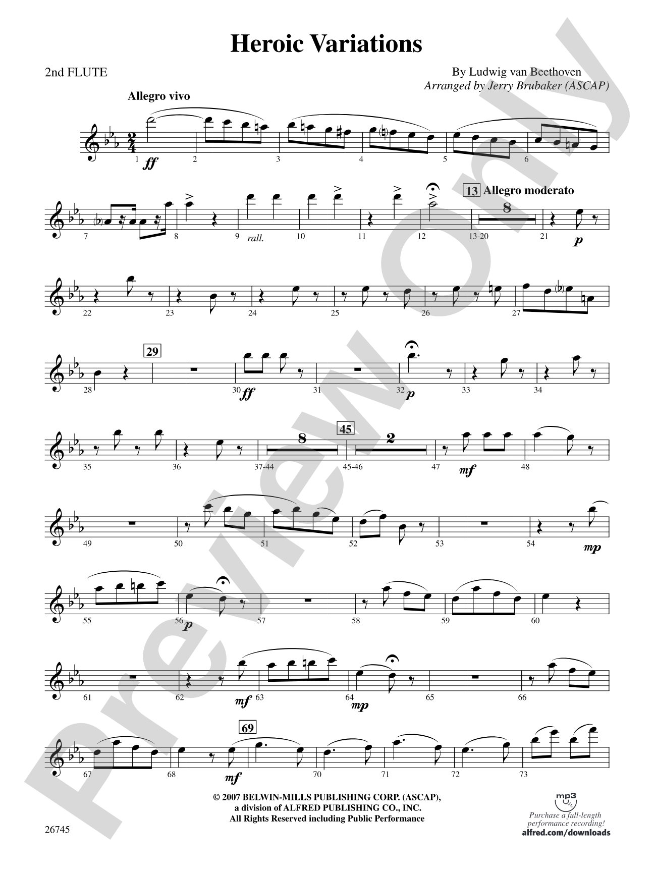 Heroic Variations: 2nd Flute