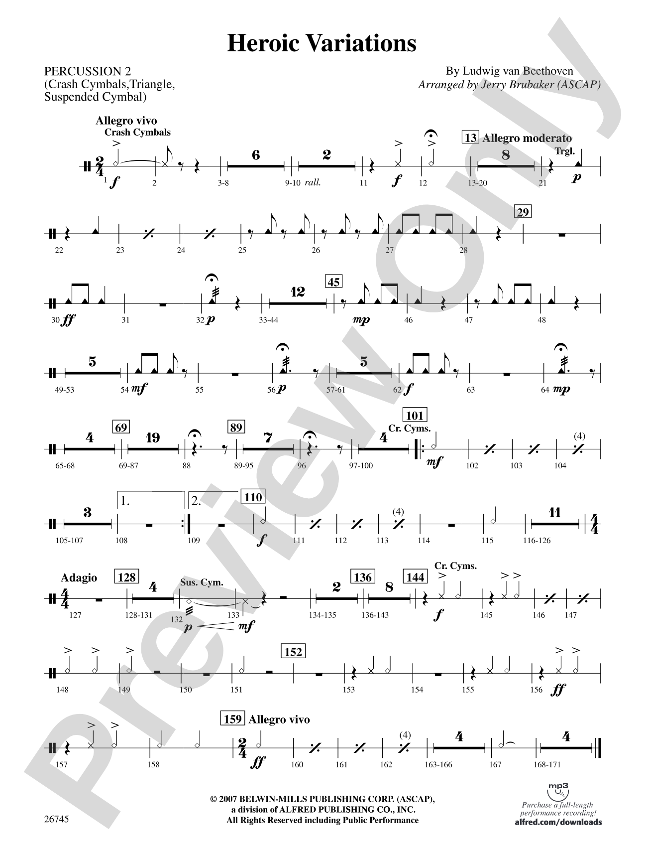 Heroic Variations: 2nd Percussion
