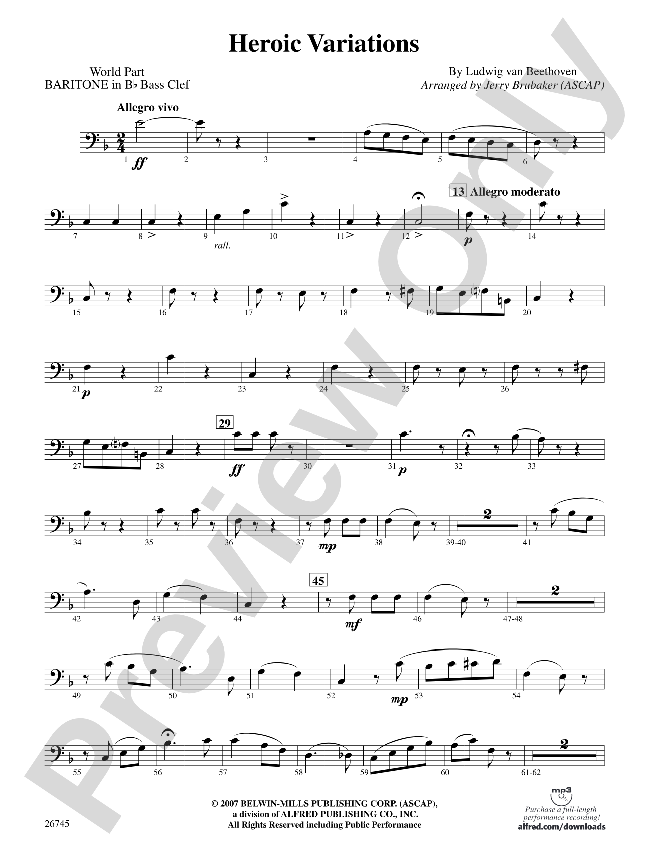 Heroic Variations: (wp) B-flat Baritone B.C.