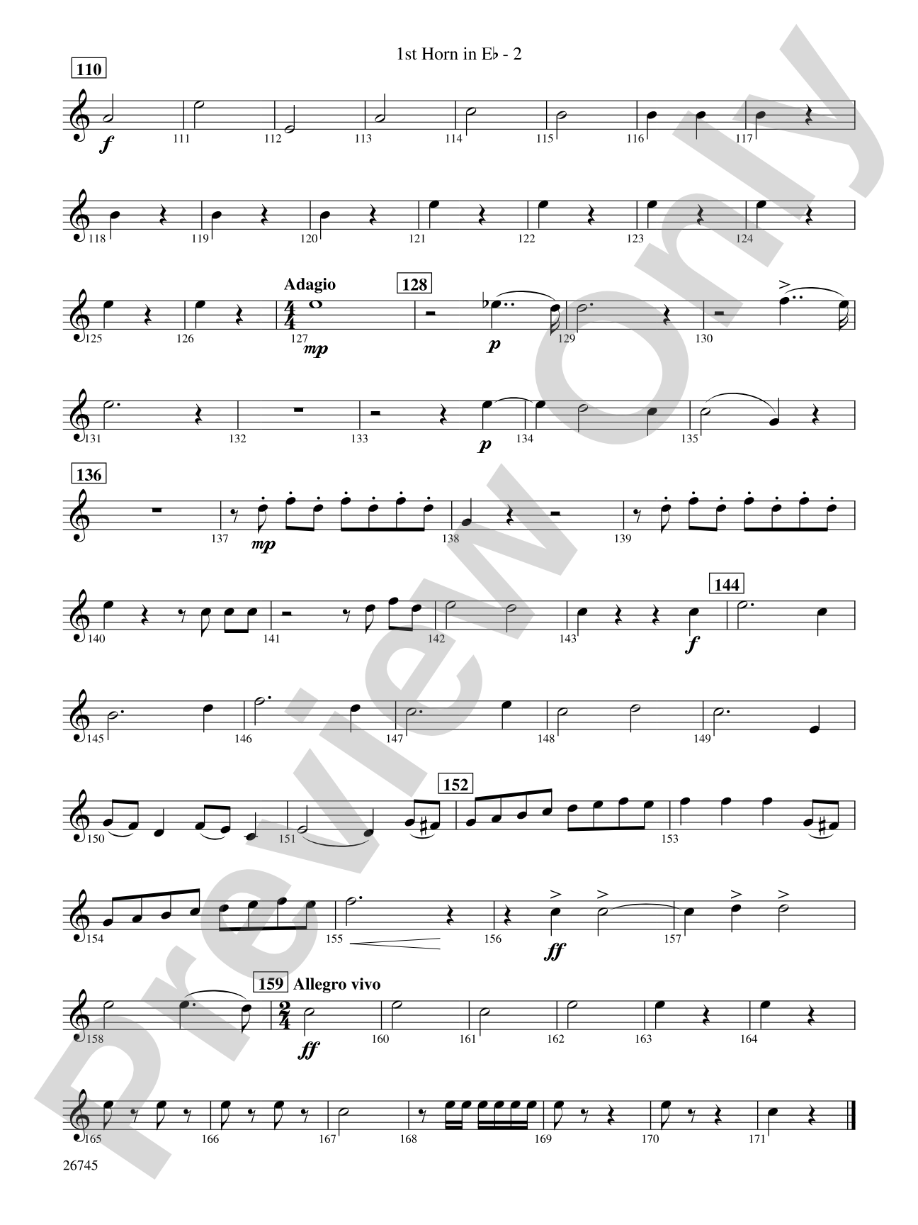 Heroic Variations: (wp) 1st Horn in E-flat