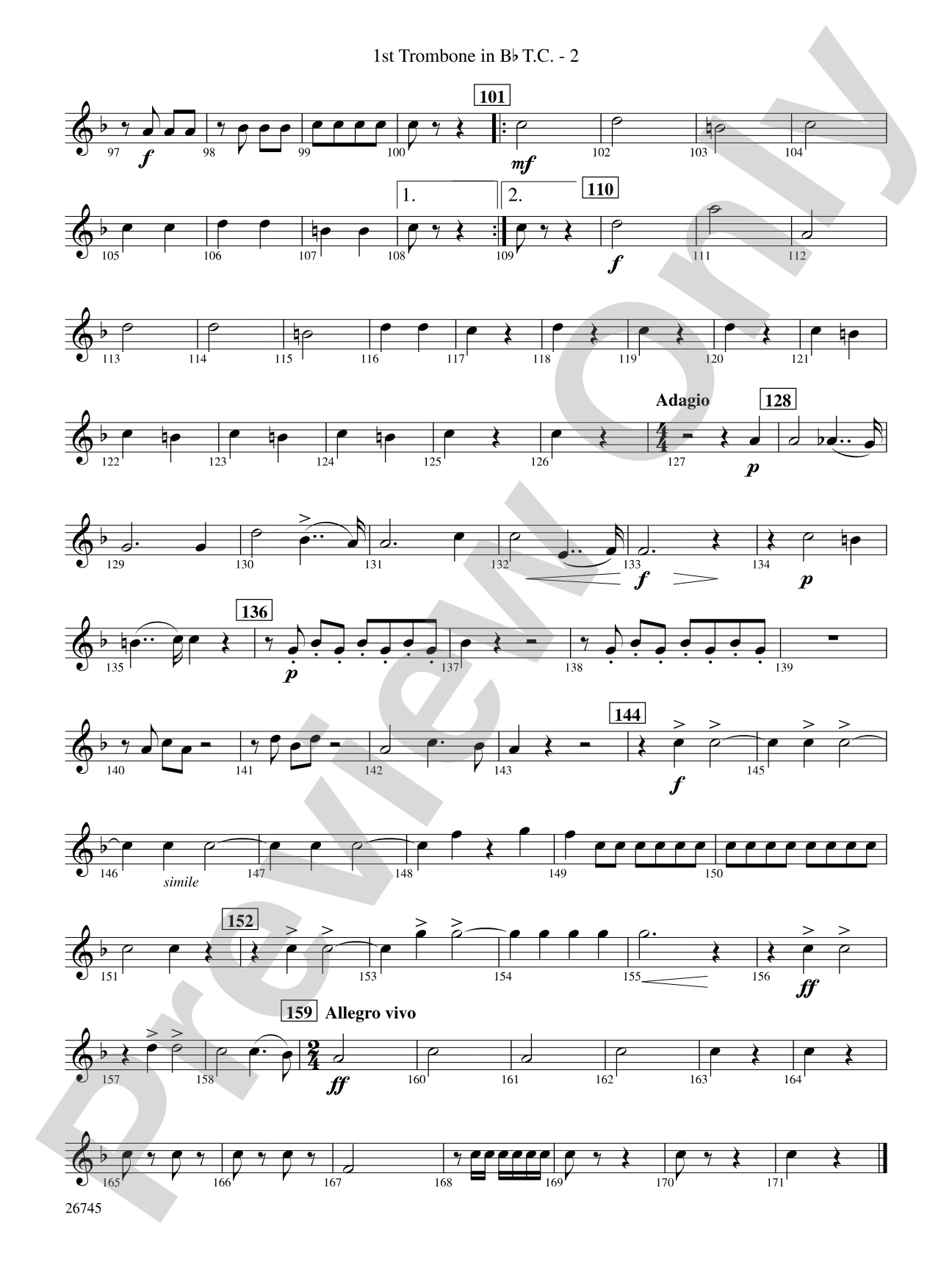 Heroic Variations: (wp) 1st B-flat Trombone T.C.