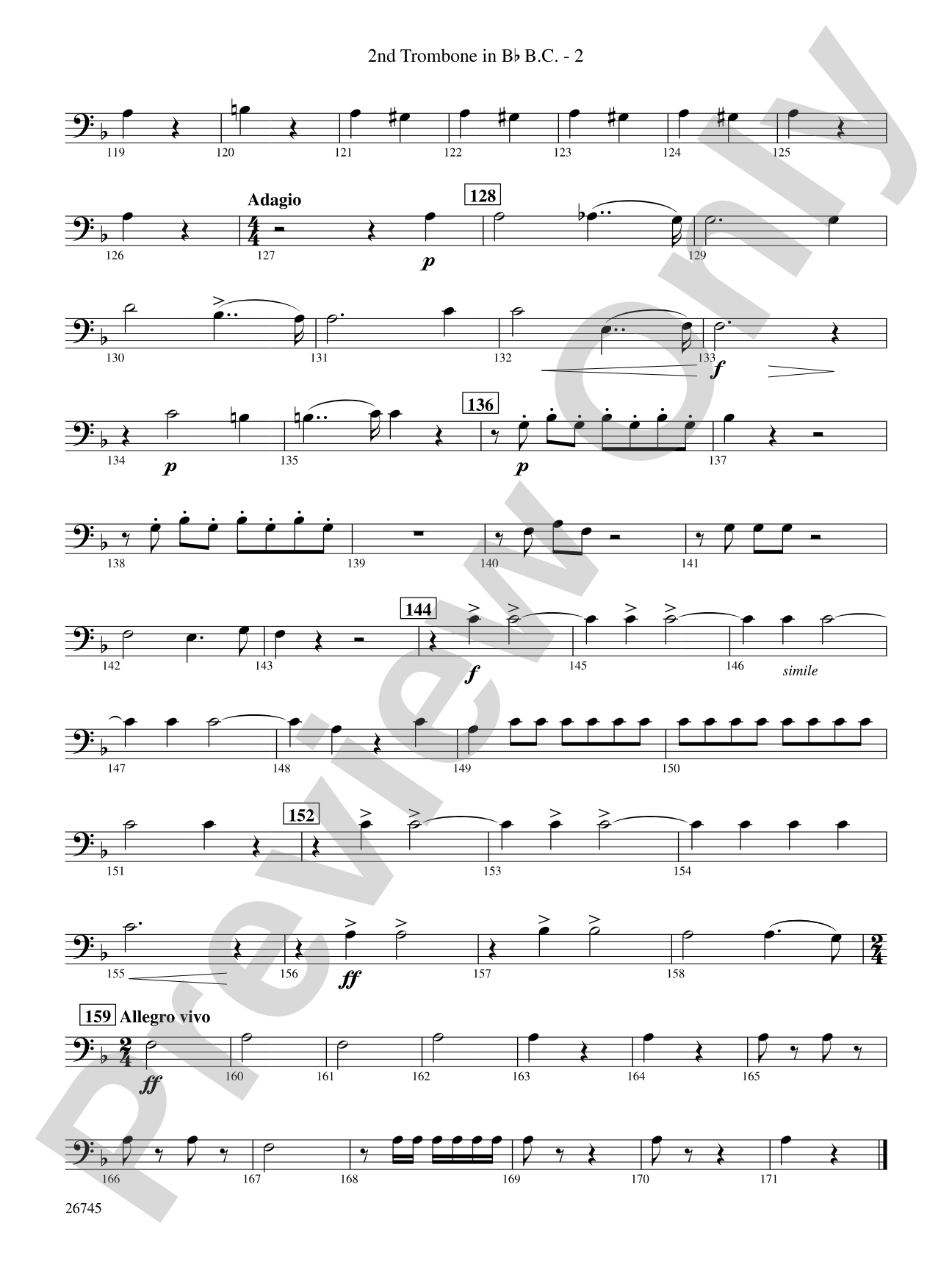 Heroic Variations: (wp) 2nd B-flat Trombone B.C.