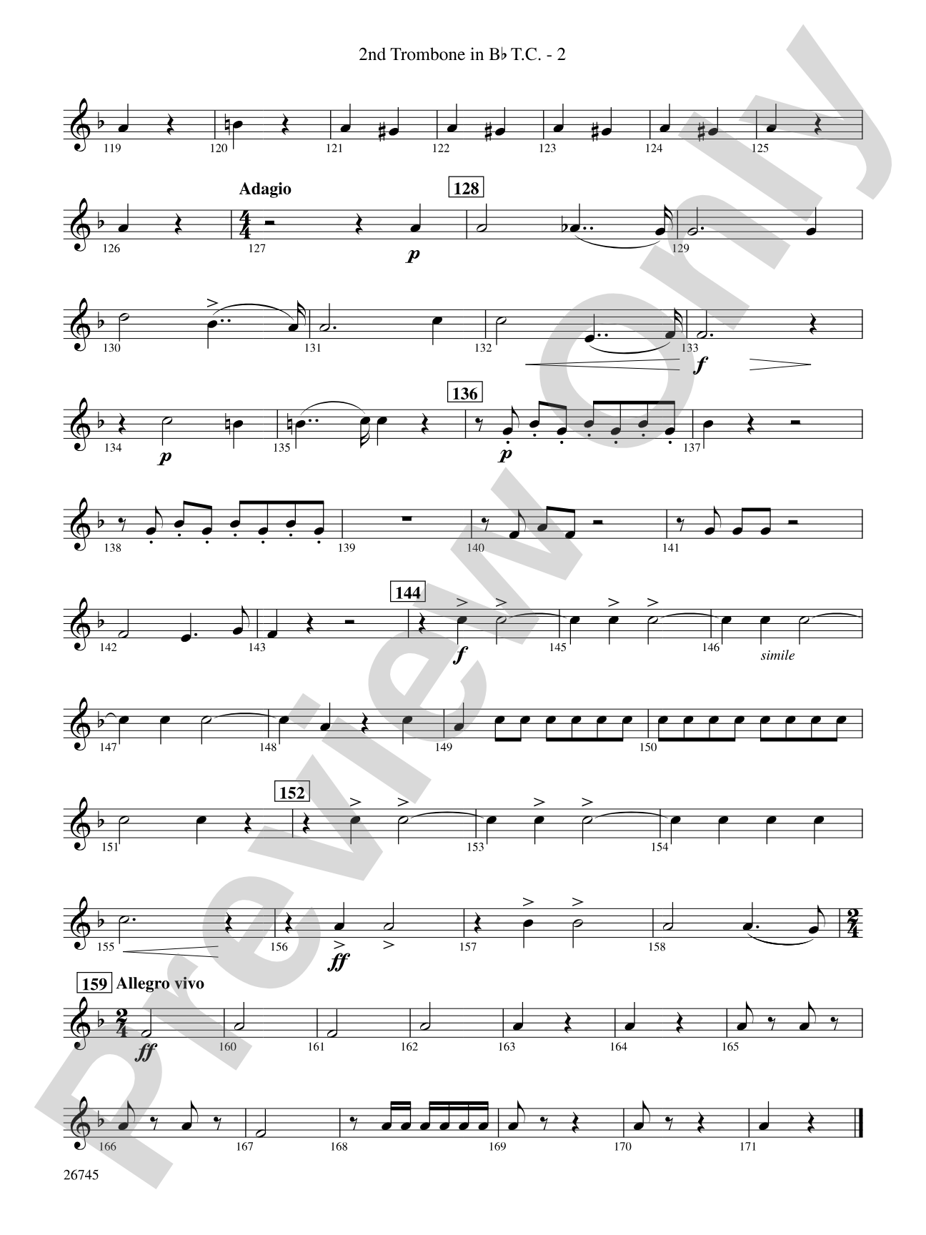 Heroic Variations: (wp) 2nd B-flat Trombone T.C.