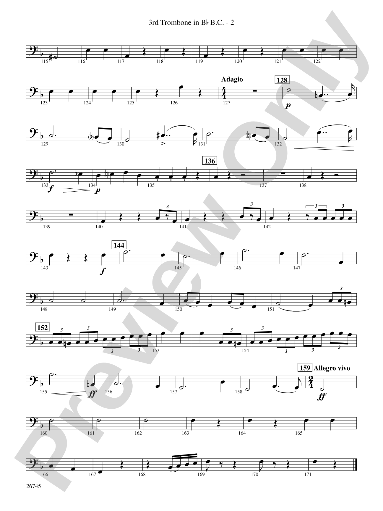Heroic Variations: (wp) 3rd B-flat Trombone B.C.