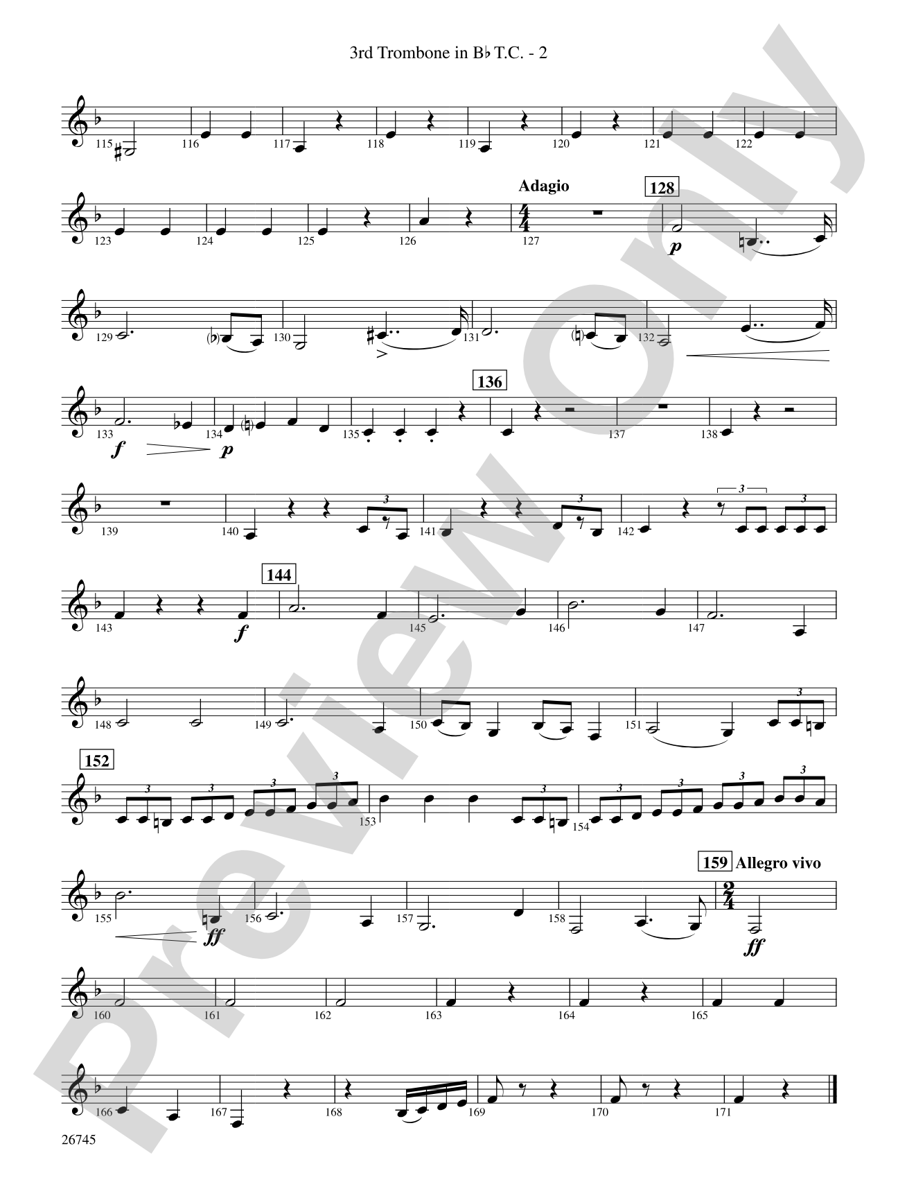 Heroic Variations: (wp) 3rd B-flat Trombone T.C.