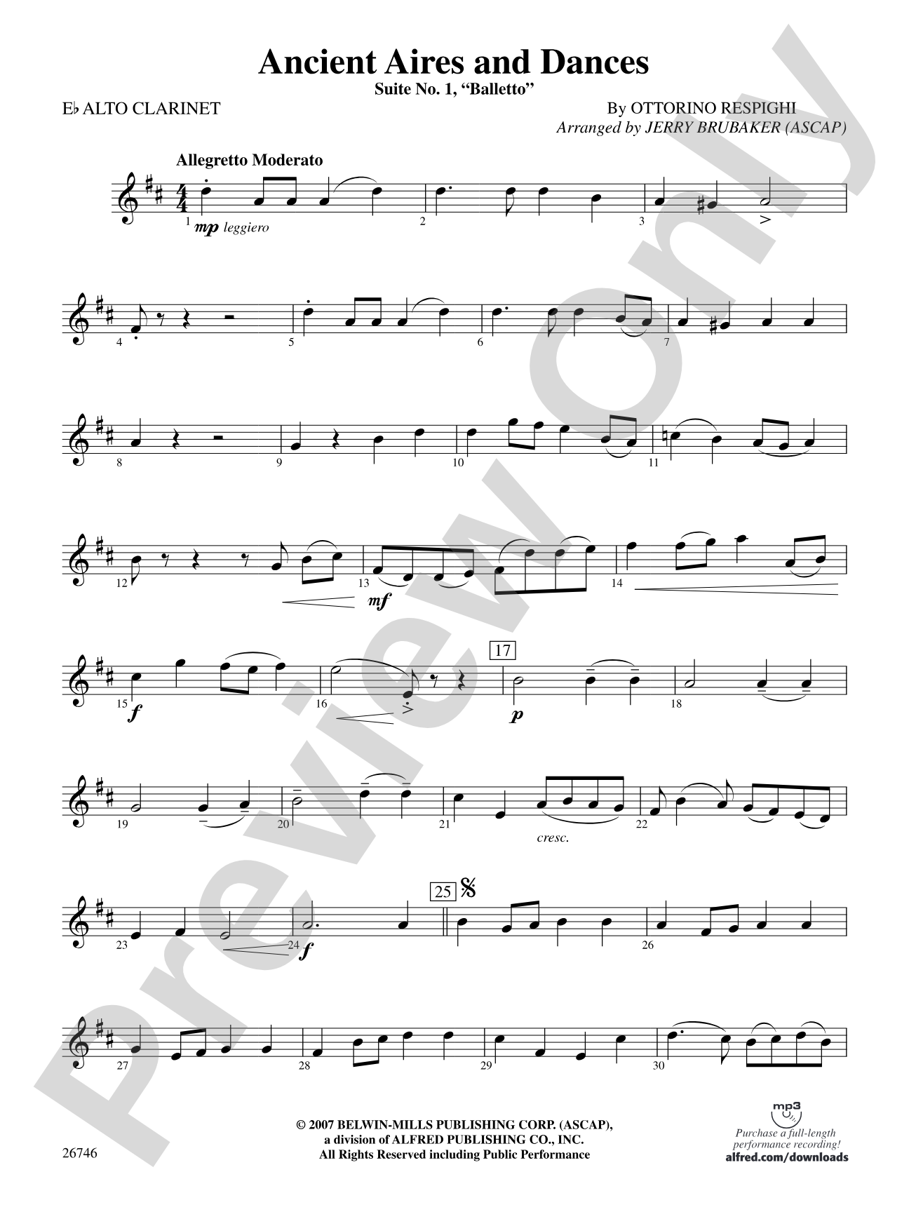 Ancient Aires and Dances: E-flat Alto Clarinet