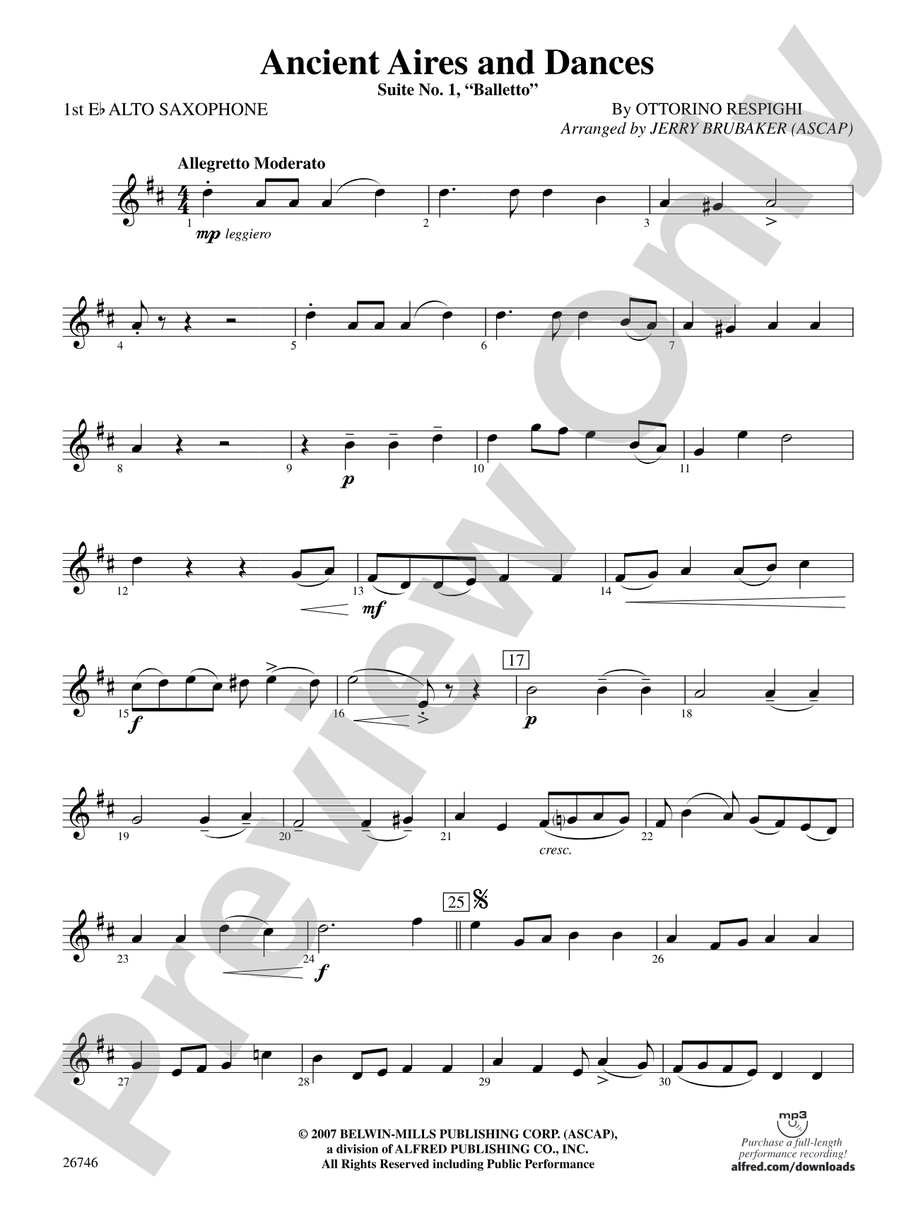 Ancient Aires and Dances: E-flat Alto Saxophone