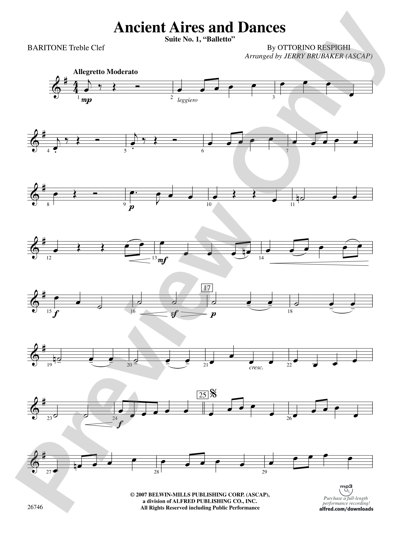 Ancient Aires and Dances: Baritone T.C.