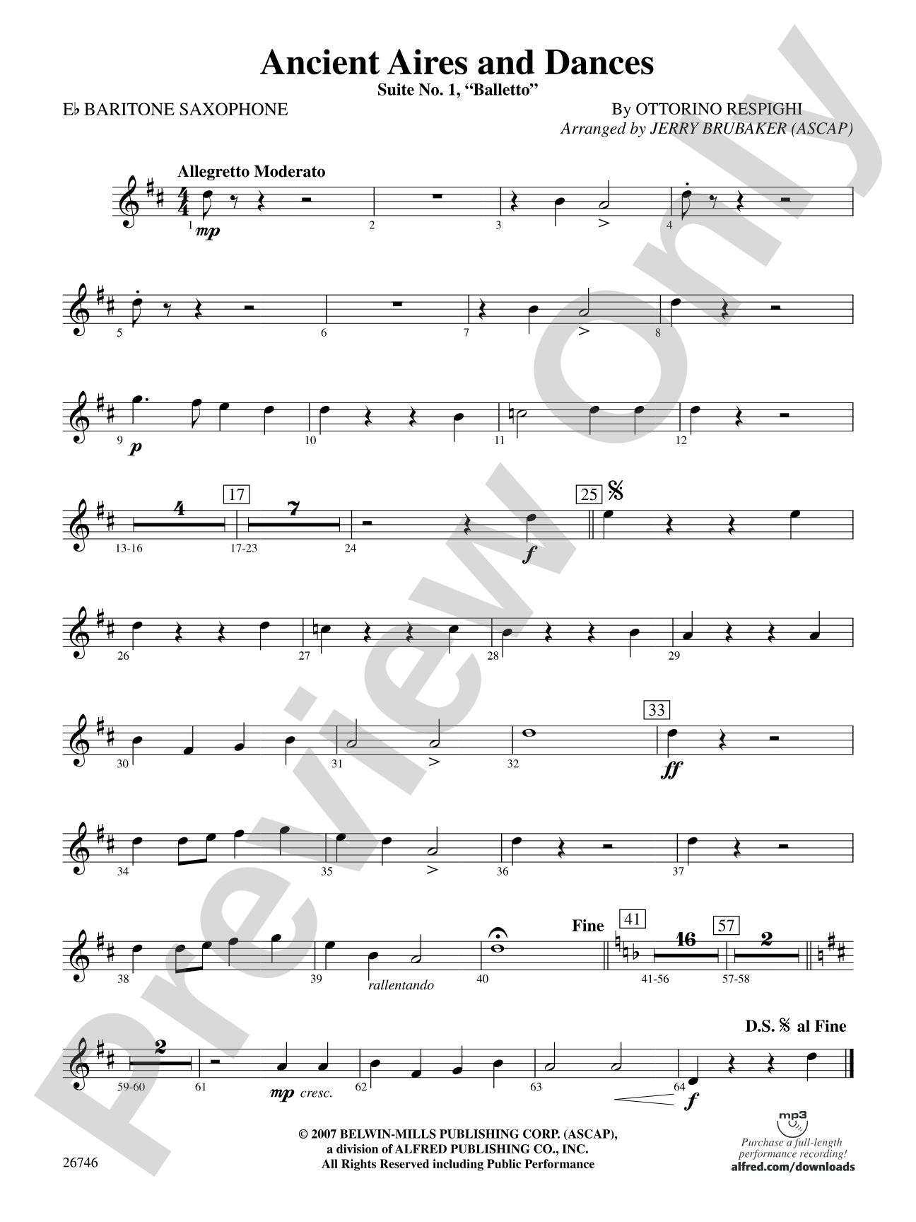 Ancient Aires and Dances: E-flat Baritone Saxophone