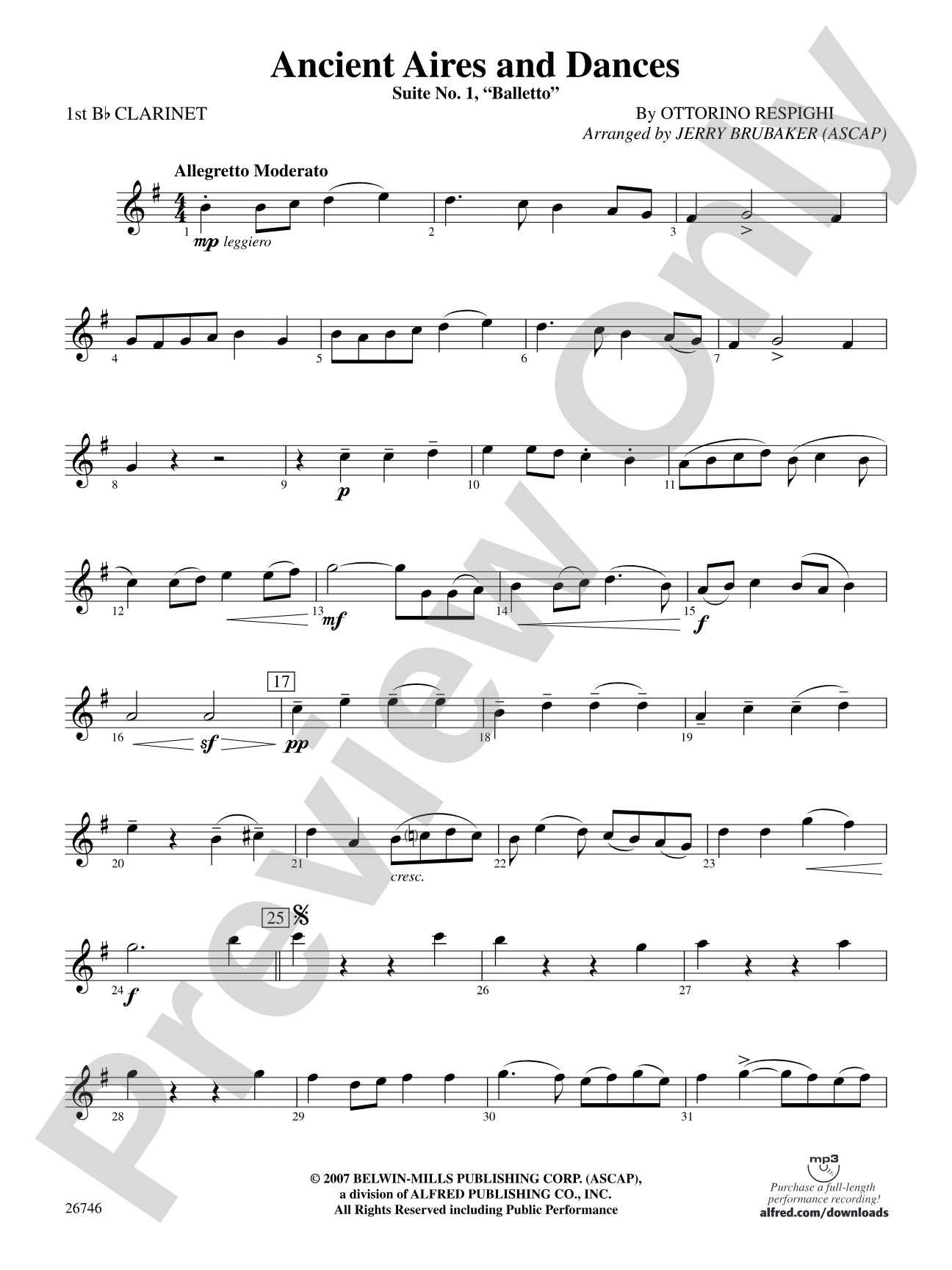 Ancient Aires and Dances: 1st B-flat Clarinet