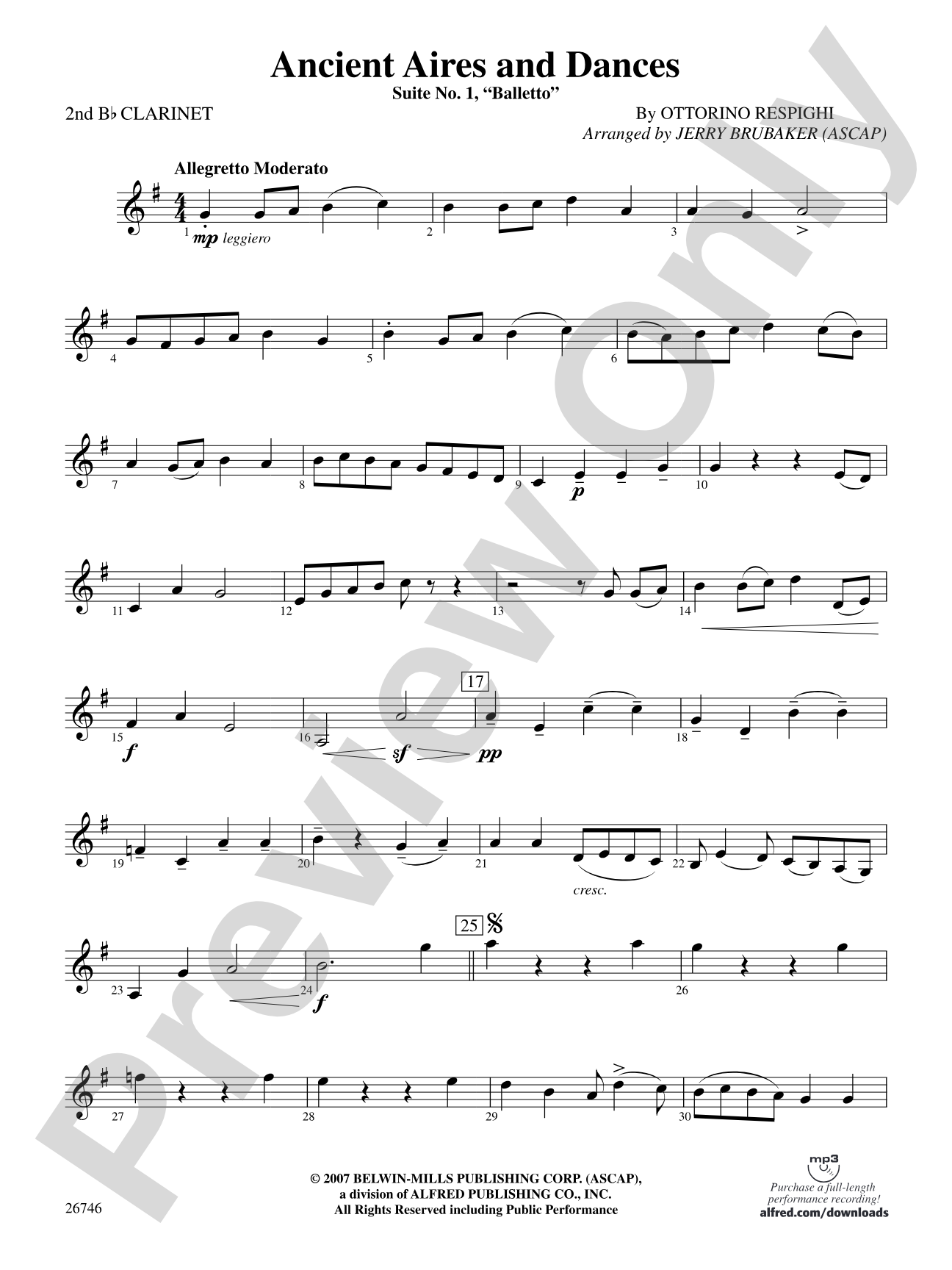 Ancient Aires and Dances: 2nd B-flat Clarinet