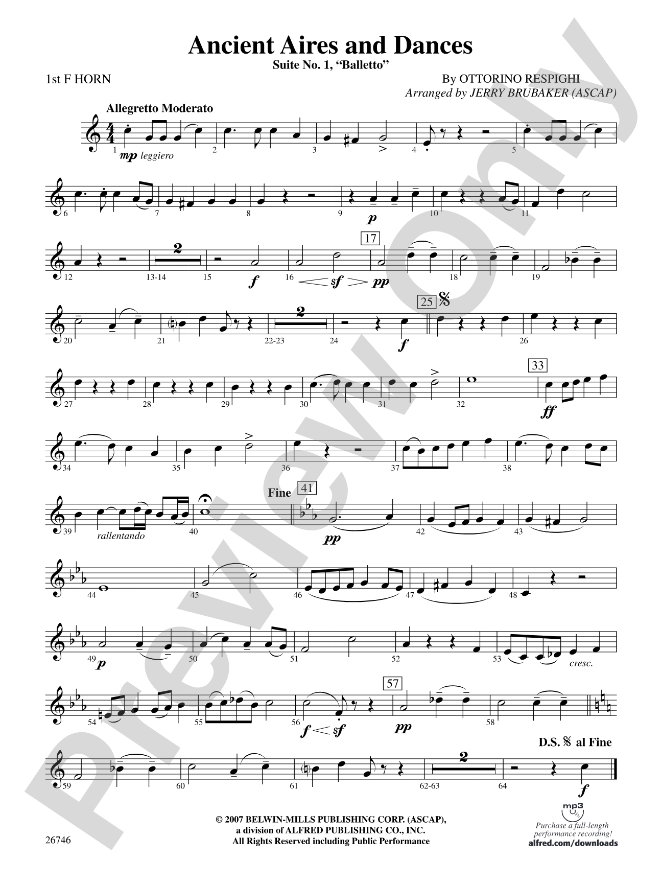 Ancient Aires and Dances: 1st F Horn