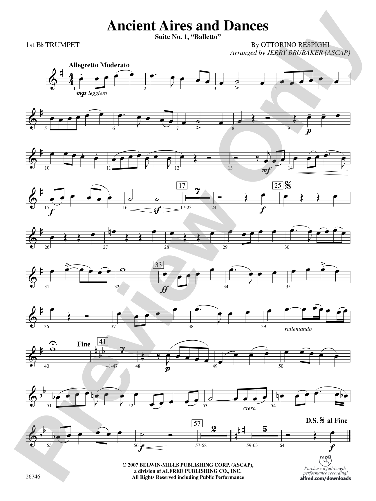 Ancient Aires and Dances: 1st B-flat Trumpet