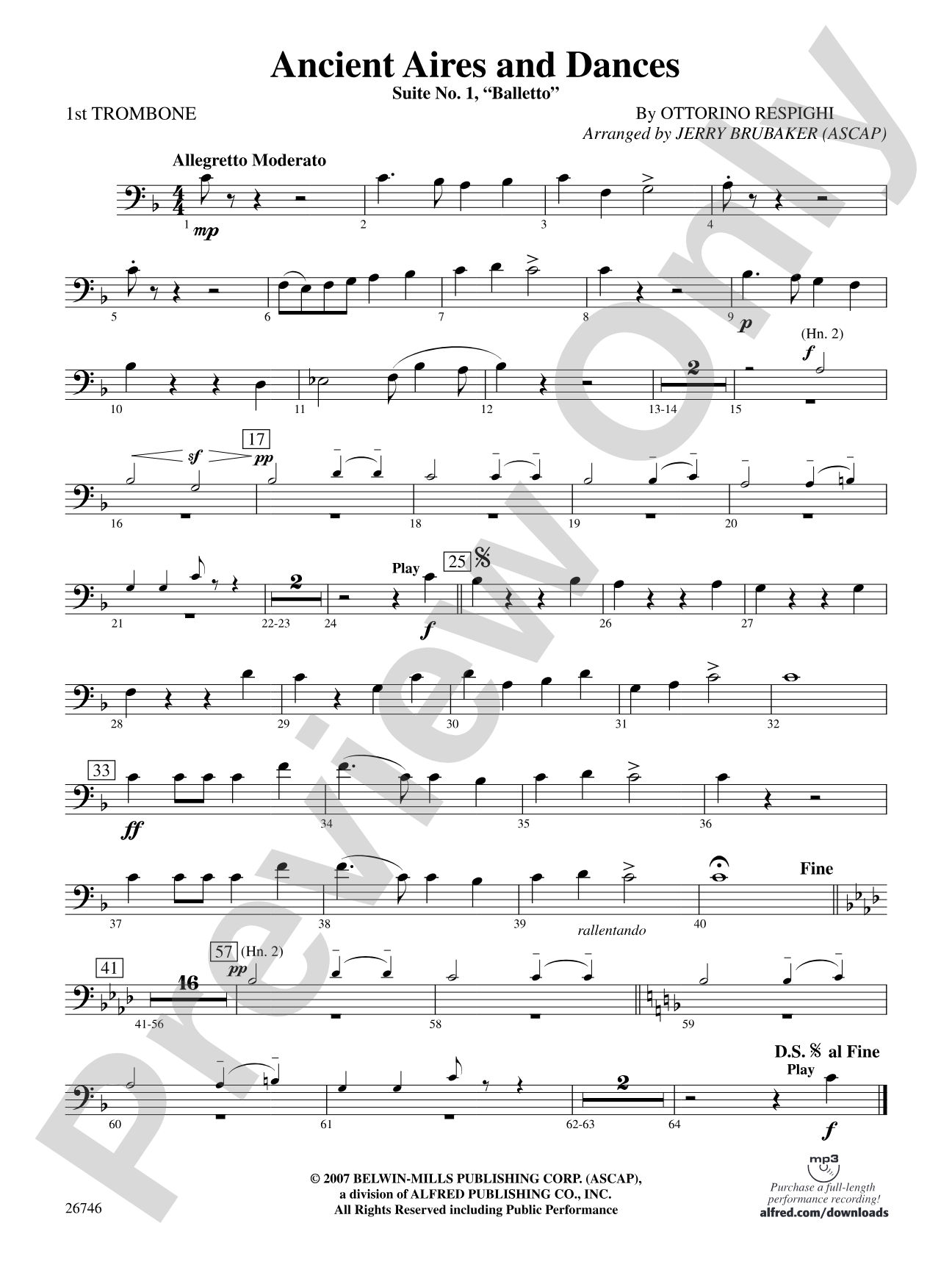 Ancient Aires and Dances: 1st Trombone