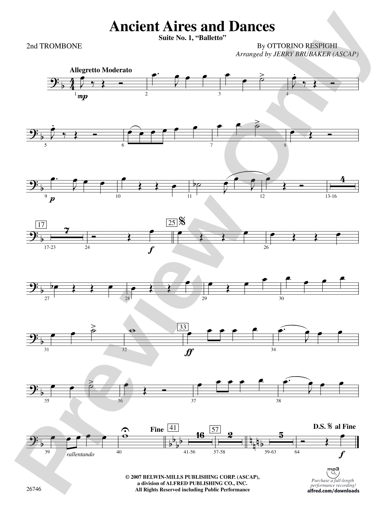 Ancient Aires and Dances: 2nd Trombone