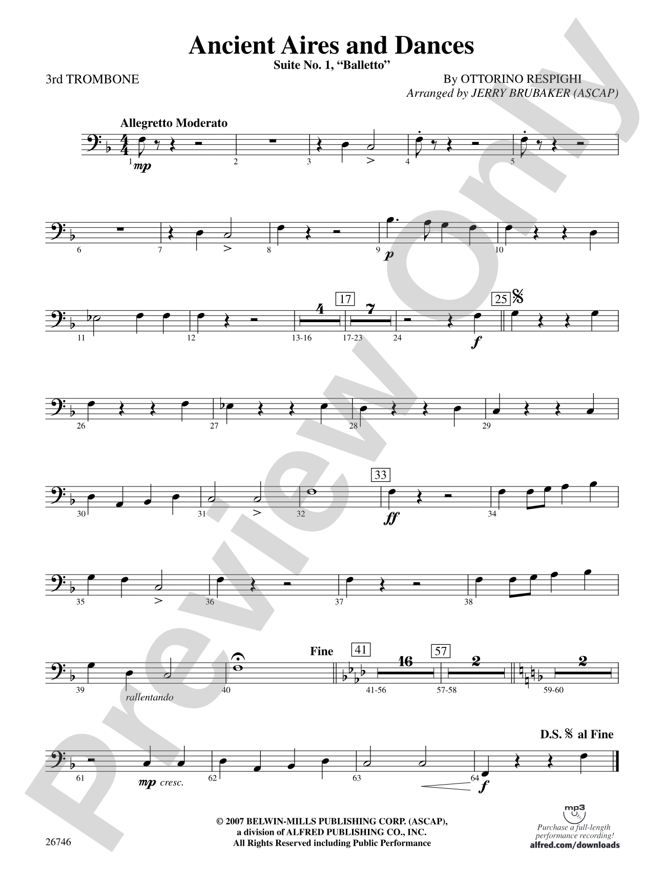 Ancient Aires and Dances: 3rd Trombone