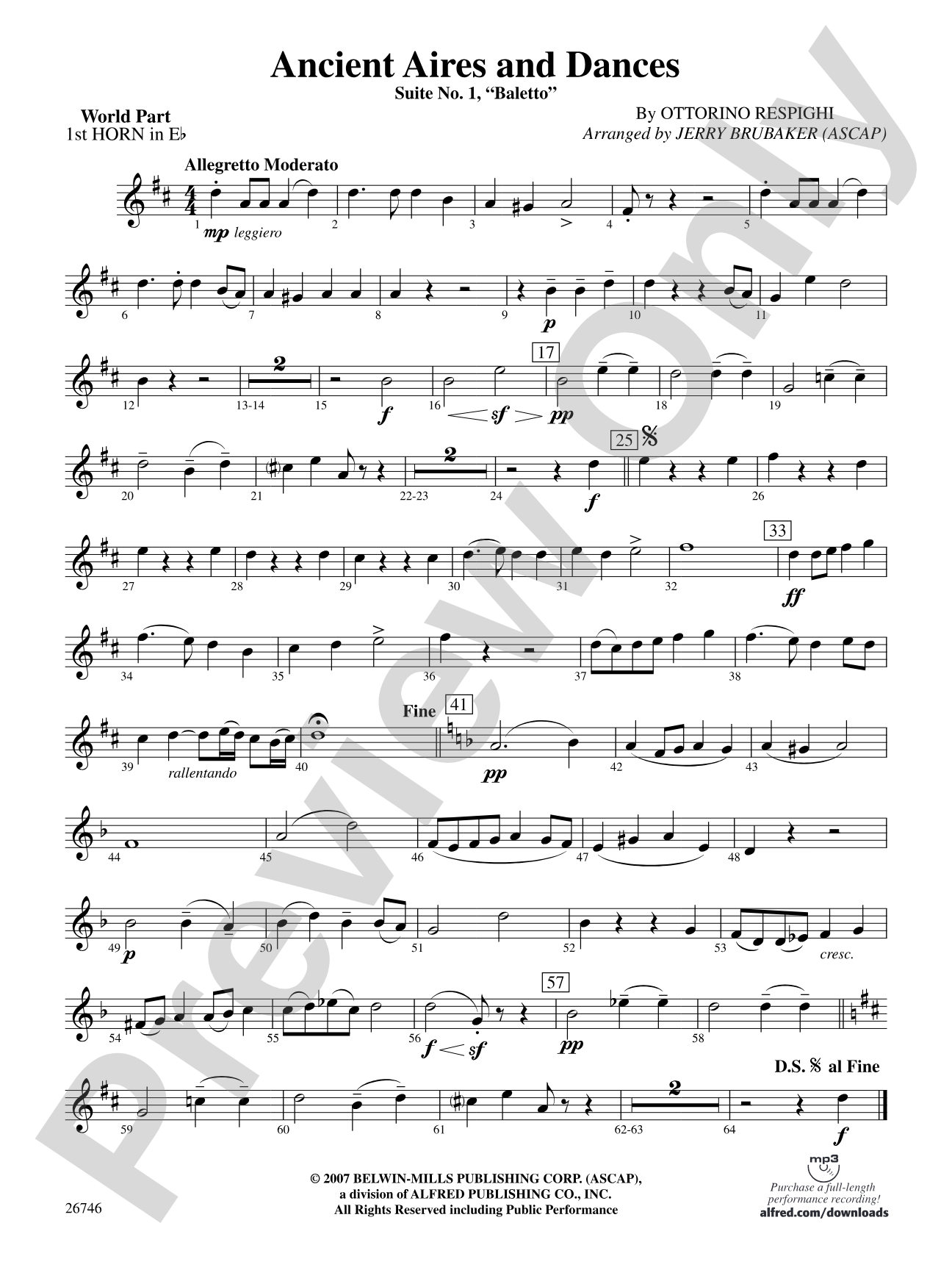 Ancient Aires and Dances: (wp) 1st Horn in E-flat