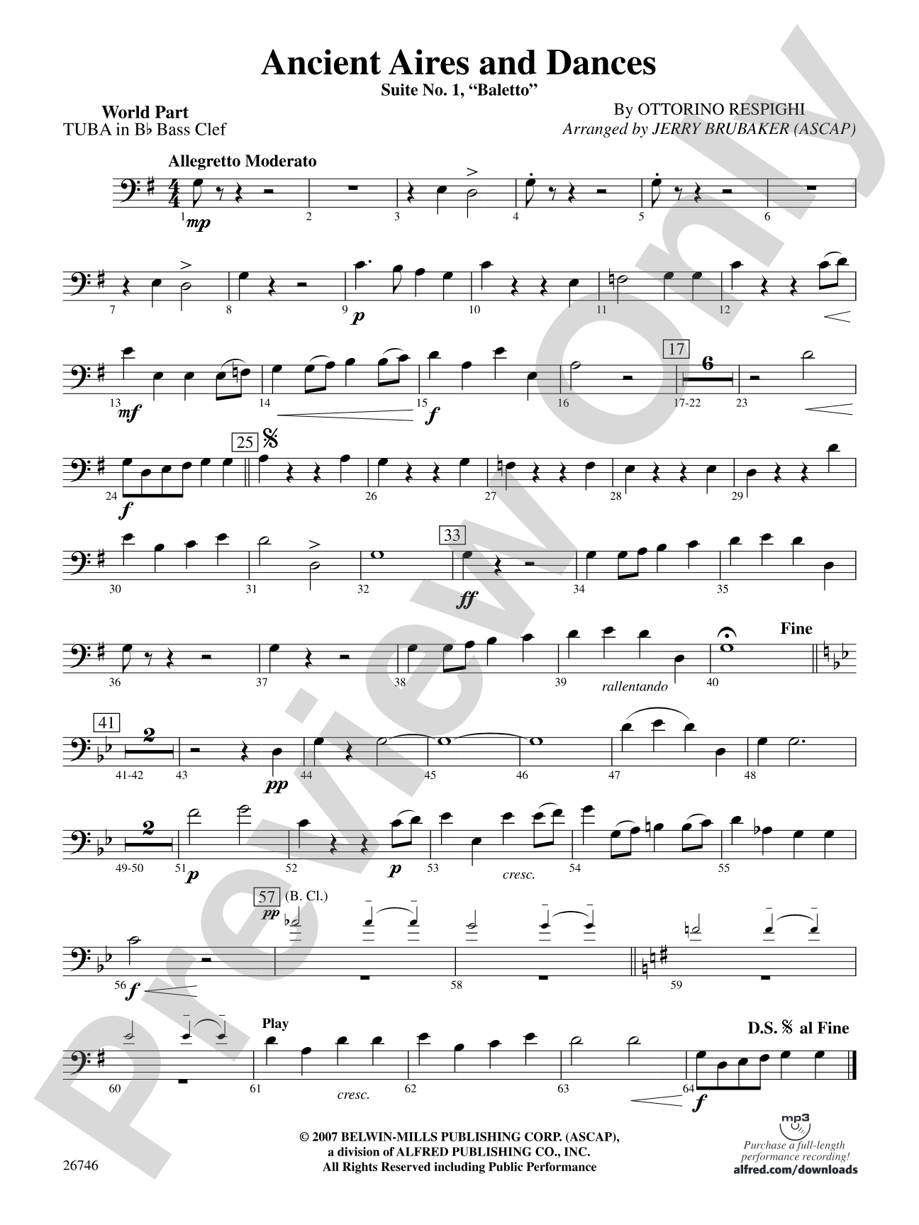 Ancient Aires and Dances: (wp) B-flat Tuba B.C.