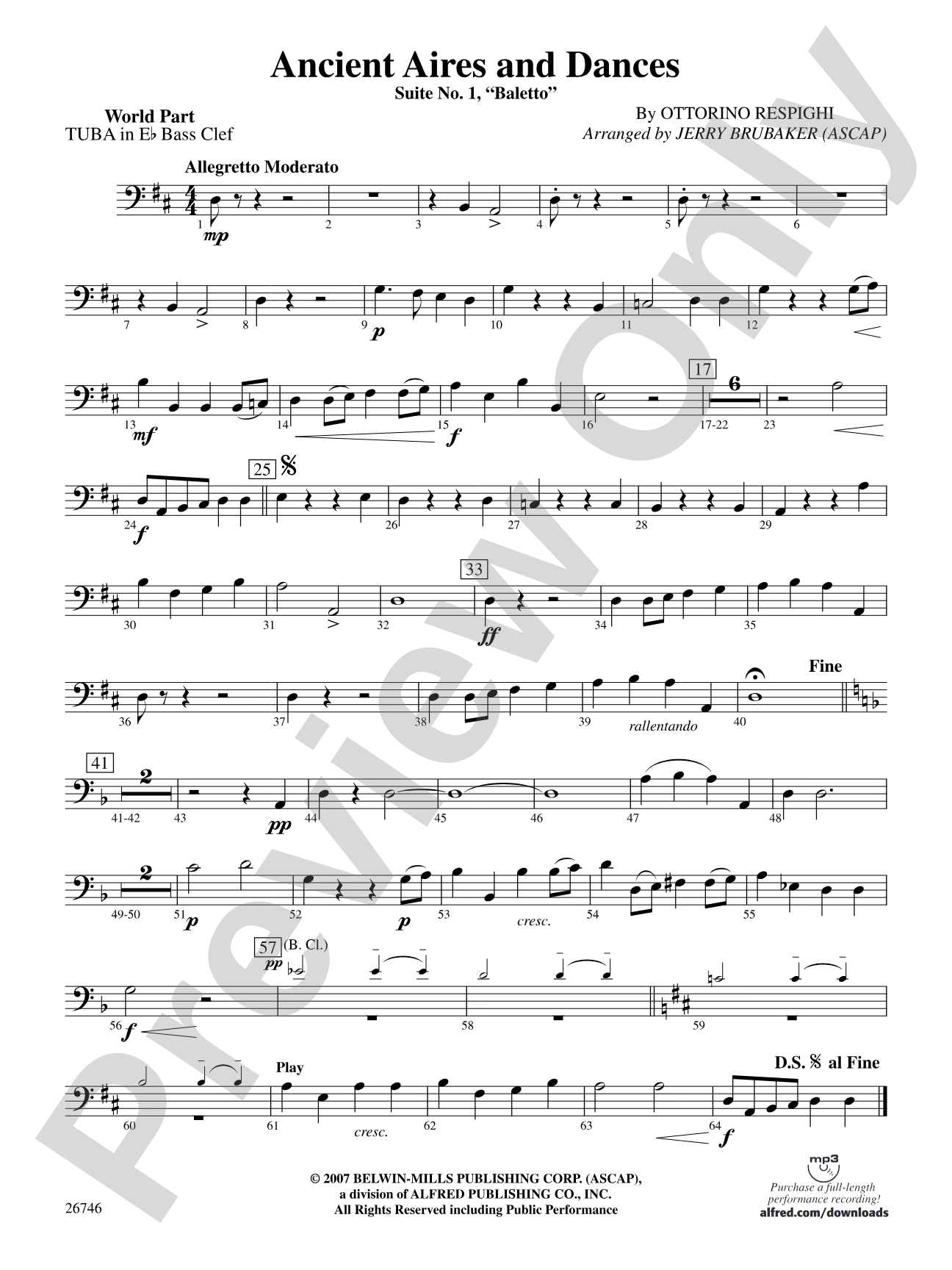 Ancient Aires and Dances: (wp) E-flat Tuba B.C.