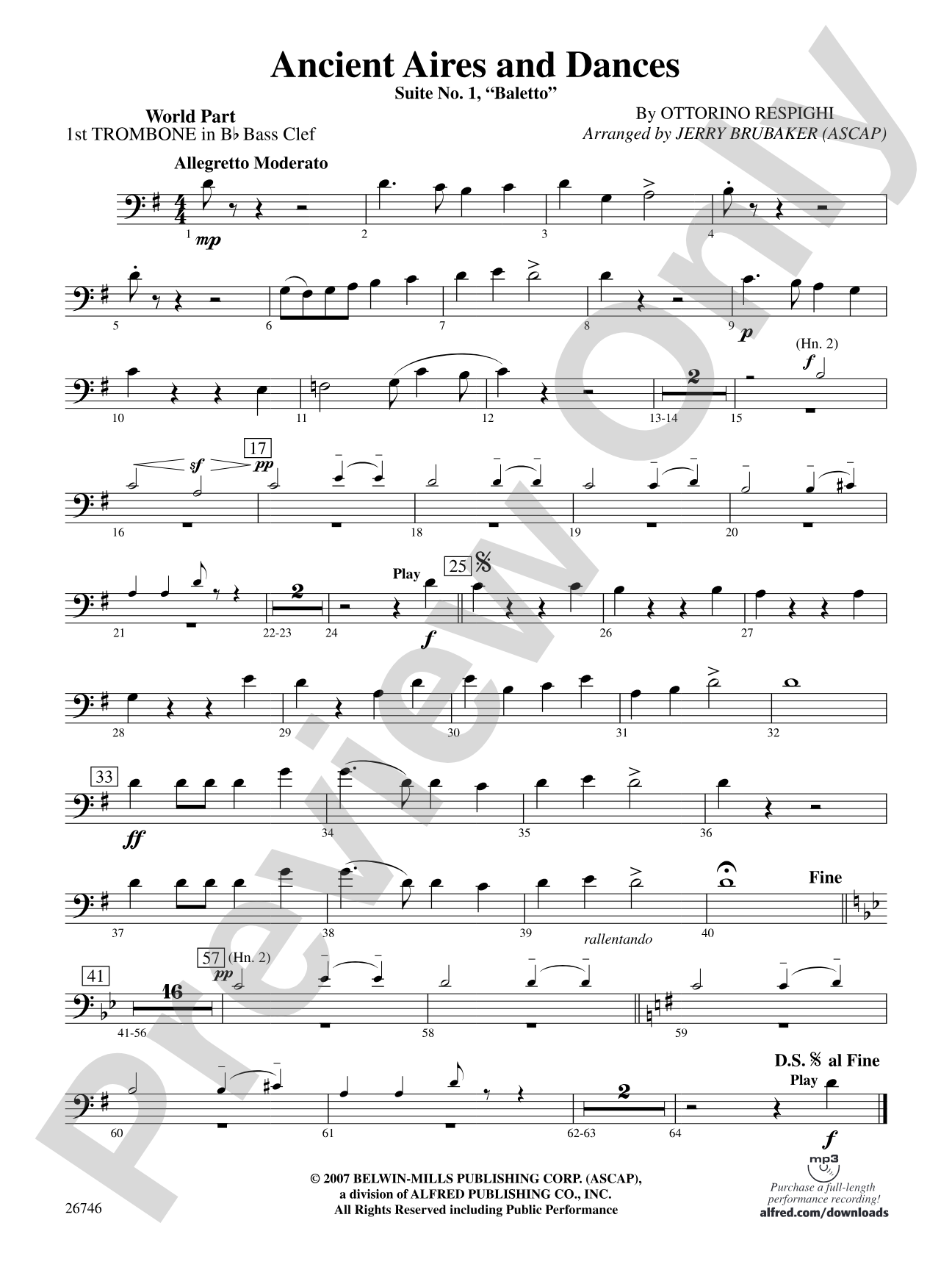 Ancient Aires and Dances: (wp) 1st B-flat Trombone B.C.