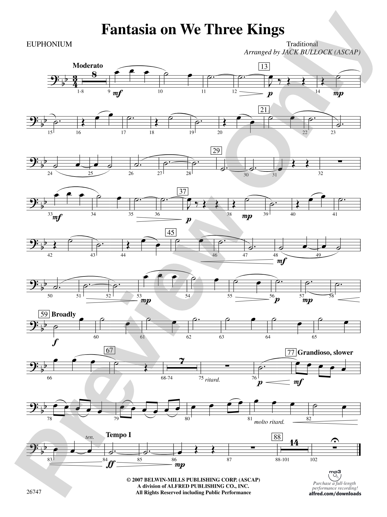 Fantasia on We Three Kings: Baritone B.C.