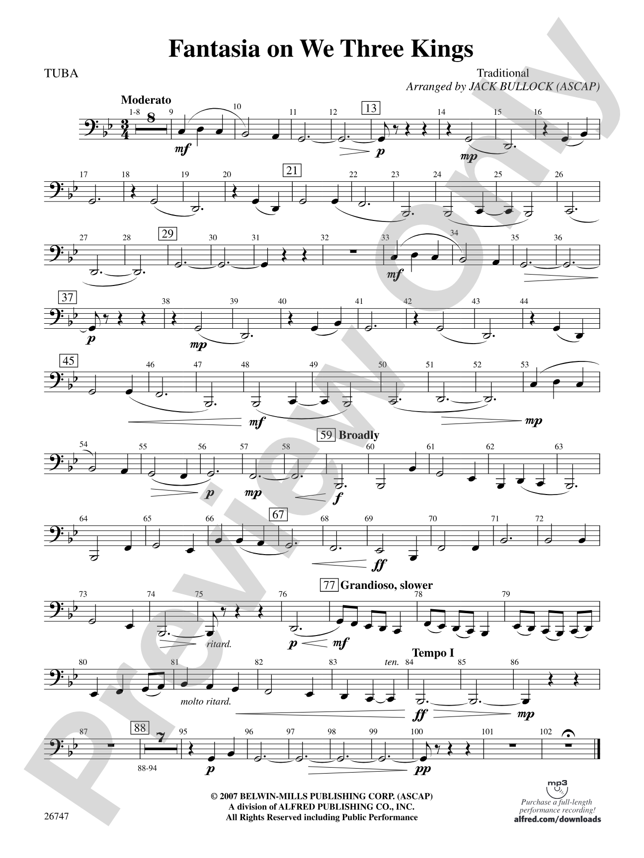 Fantasia on We Three Kings: Tuba