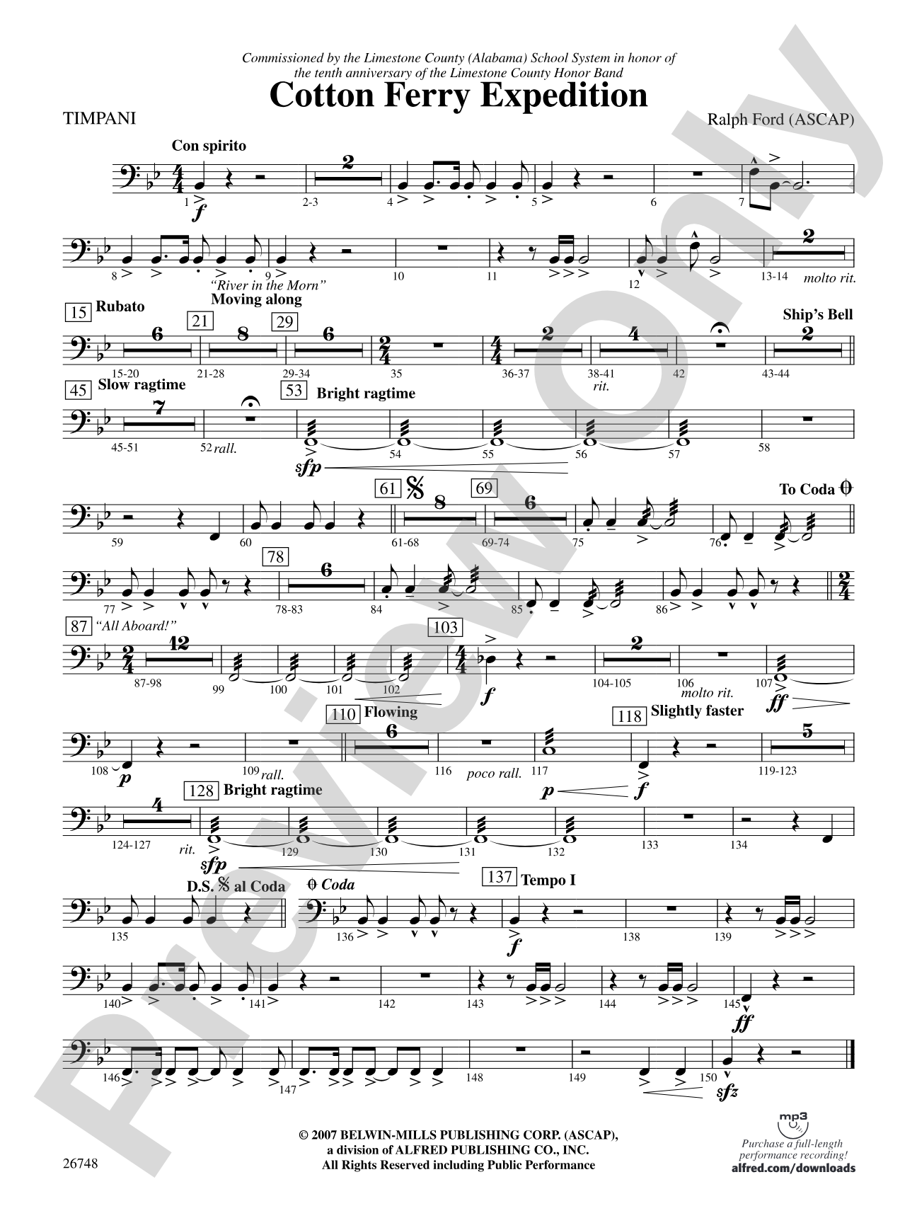 Cotton Ferry Expedition: Timpani