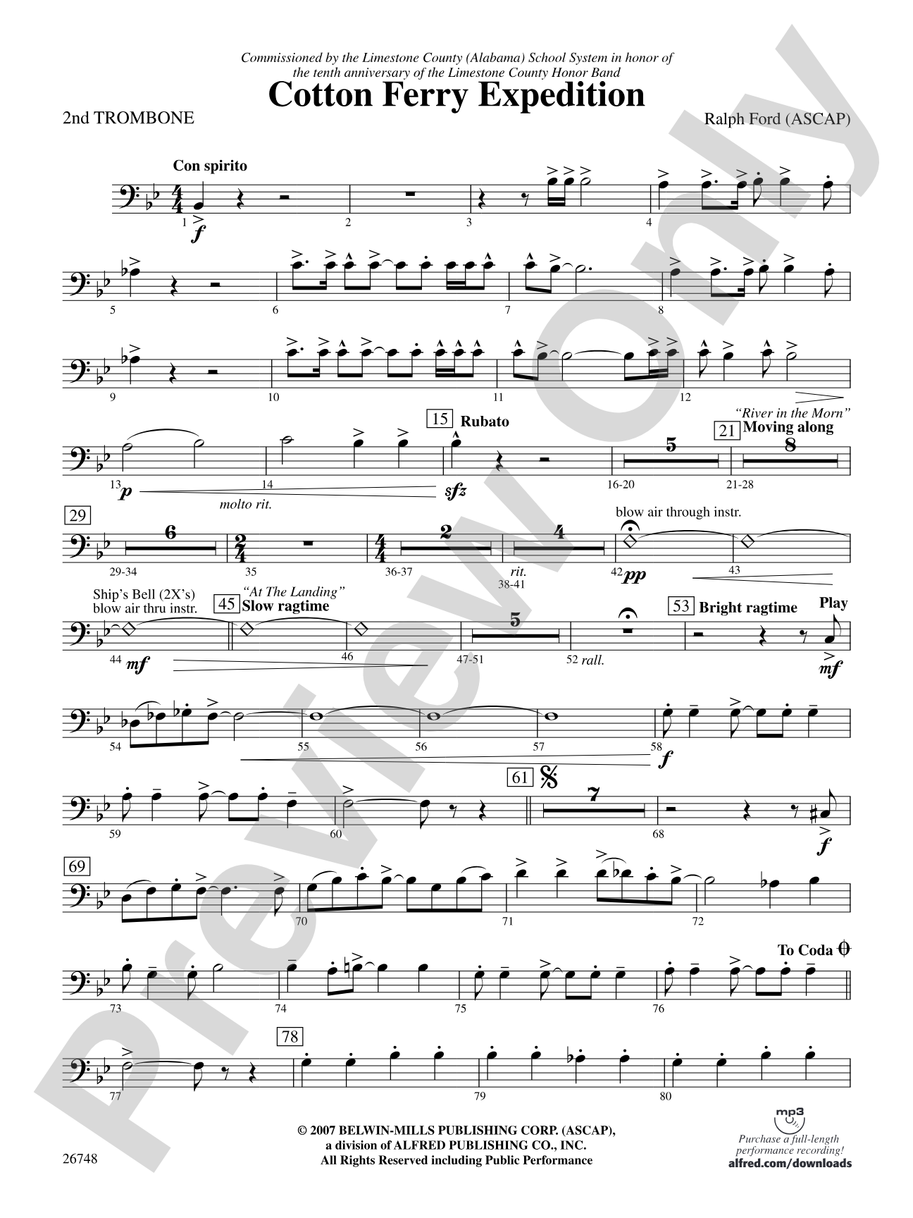 Cotton Ferry Expedition: 2nd Trombone