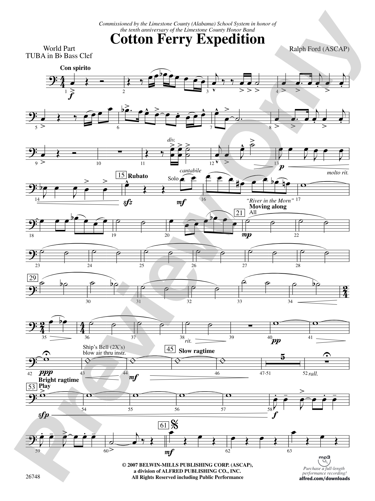 Cotton Ferry Expedition: (wp) B-flat Tuba B.C.