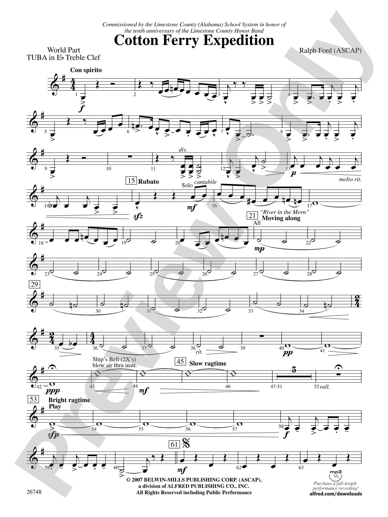 Cotton Ferry Expedition: (wp) E-flat Tuba T.C.