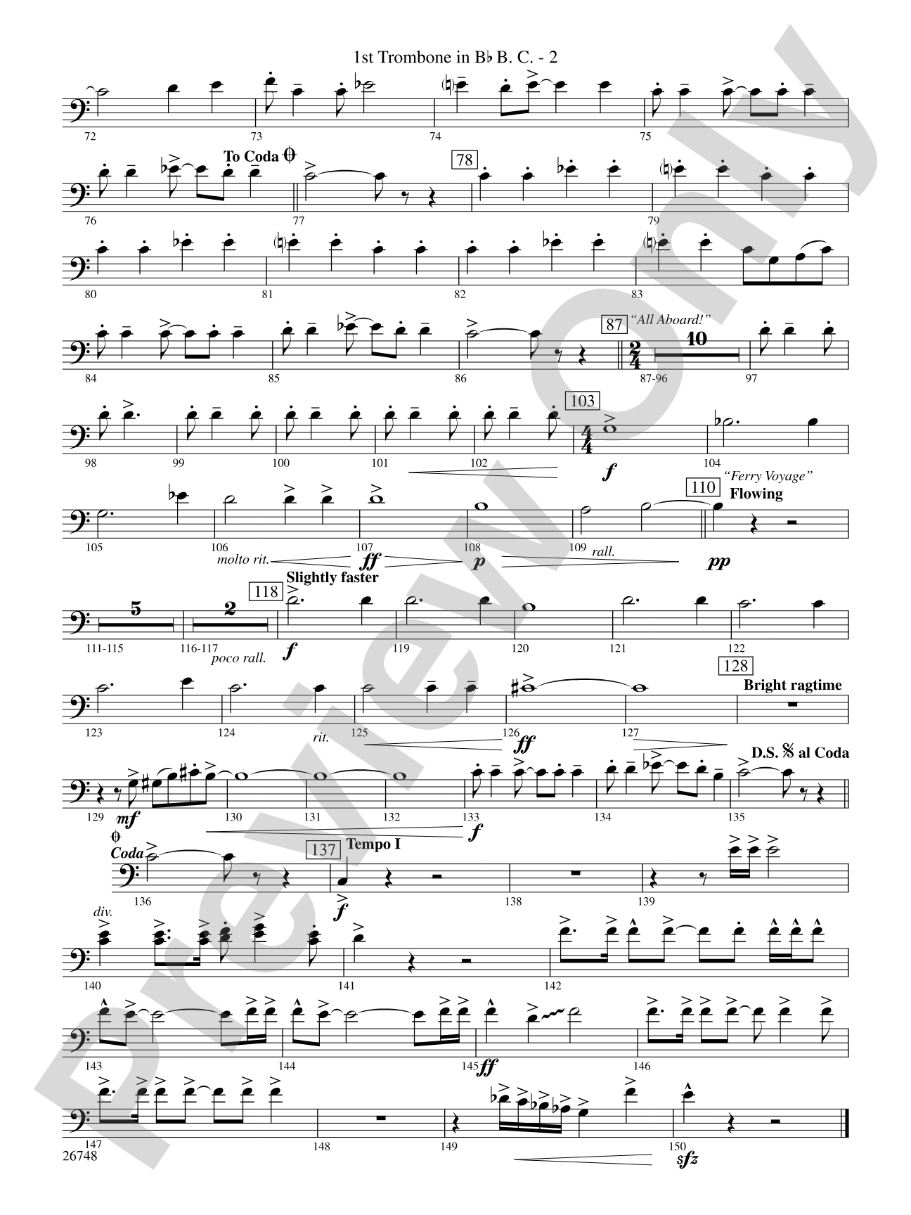 Cotton Ferry Expedition: (wp) 1st B-flat Trombone B.C.